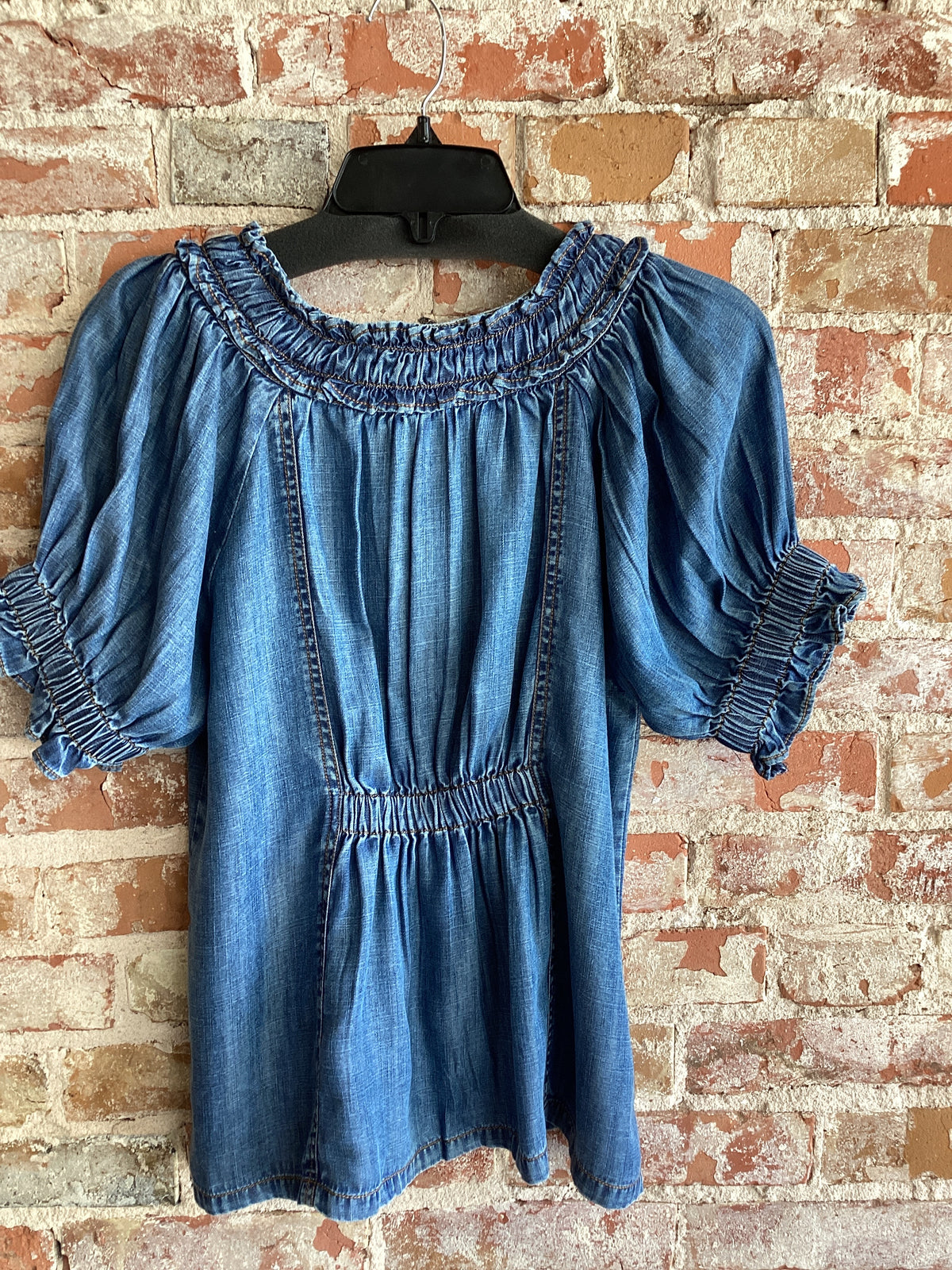 Ivy Jane Denim Ruffled Neck