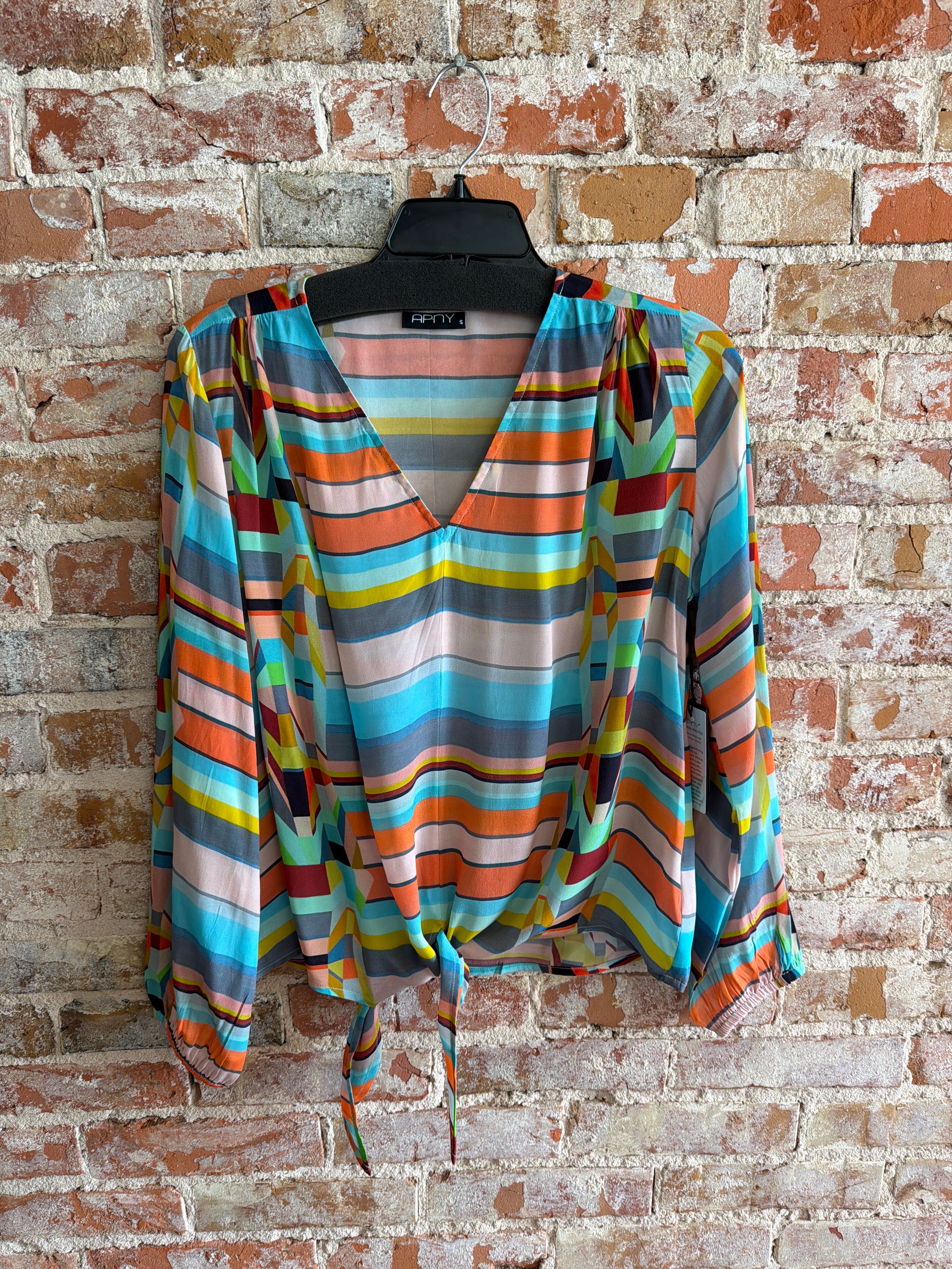 APNY V-Neck Tie Front Top