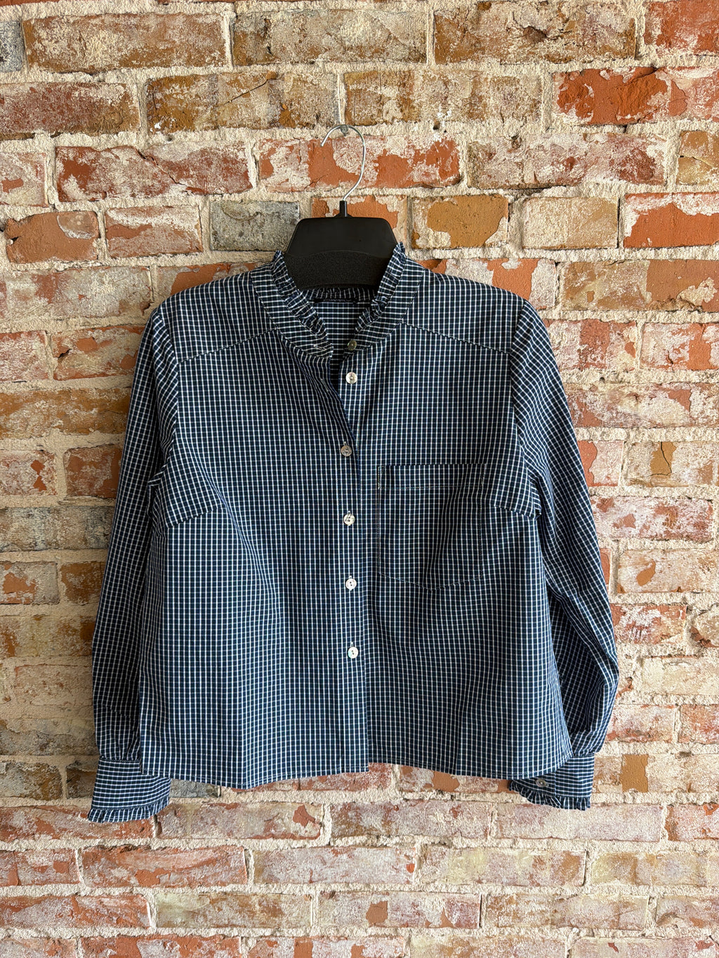 APNY Midnight Ruffle Top