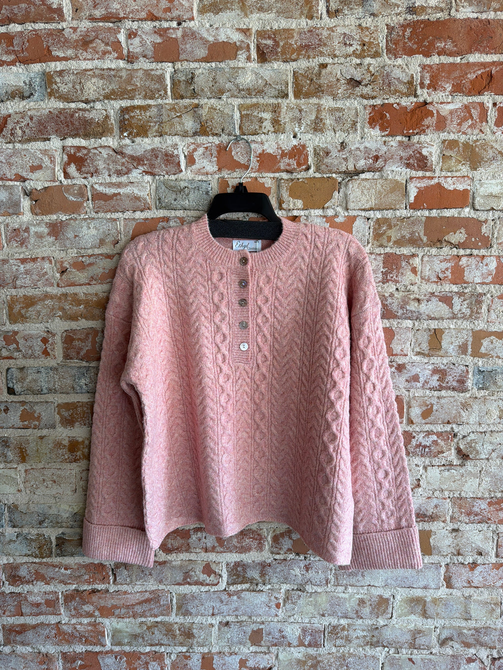 Ethyl Fuzzy Waffle Sweater