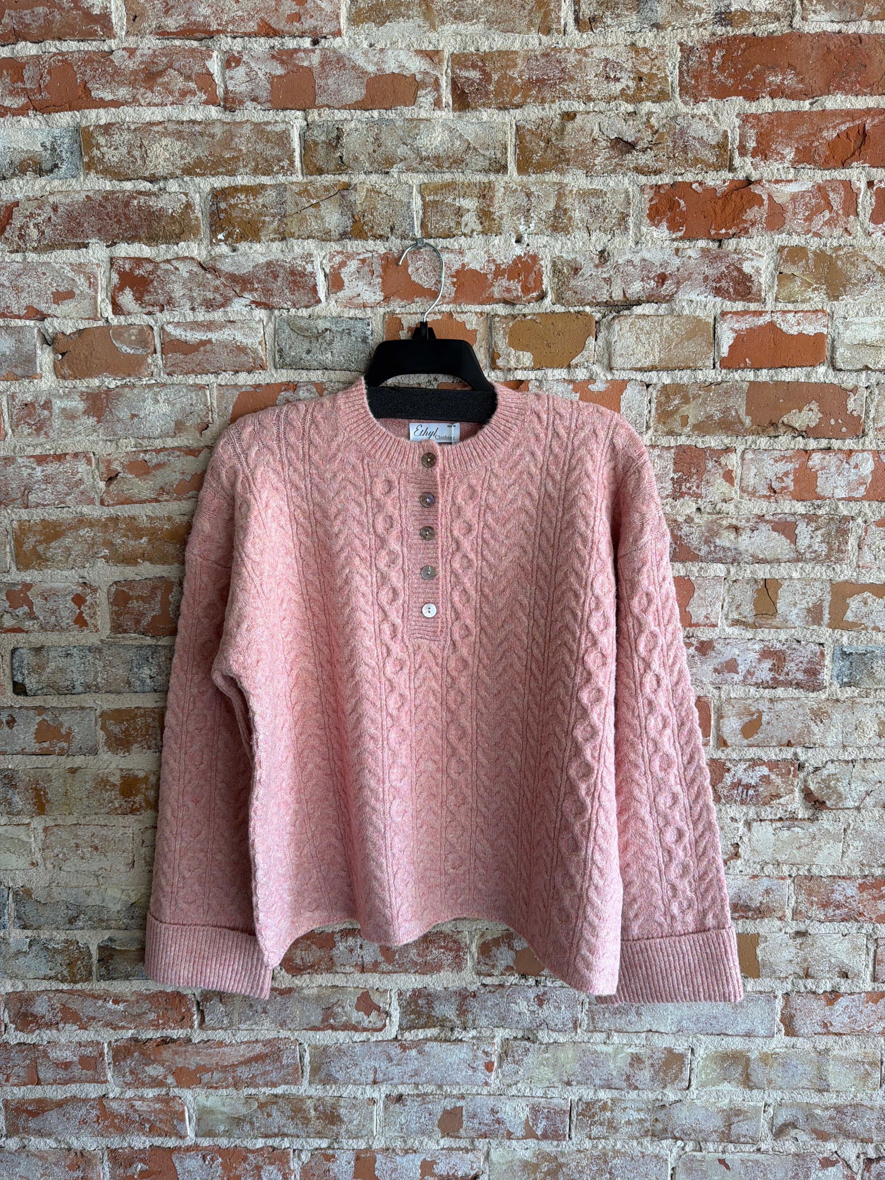 Ethyl Fuzzy Waffle Sweater