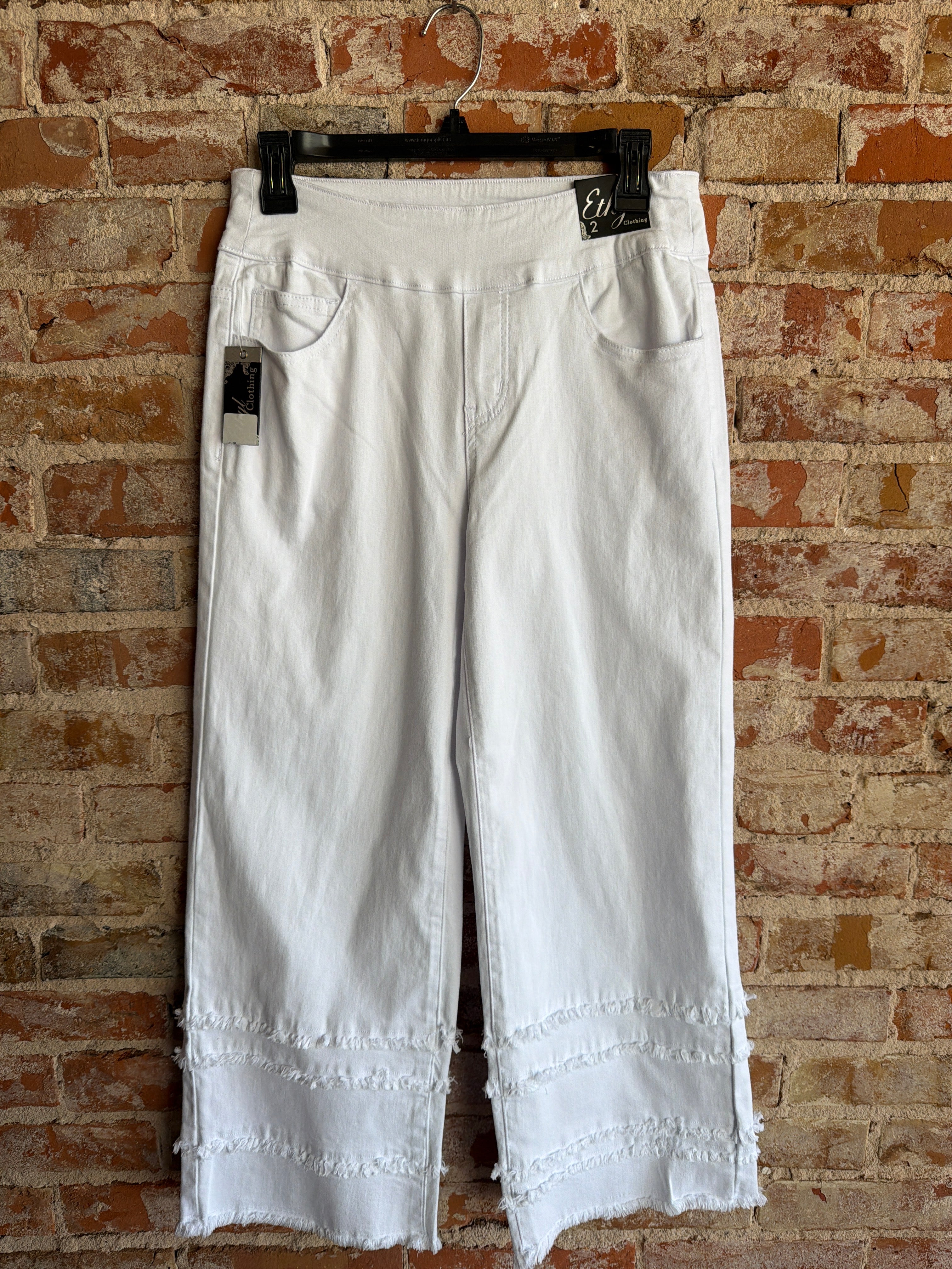 Ethyl Pull on Fringe Jean