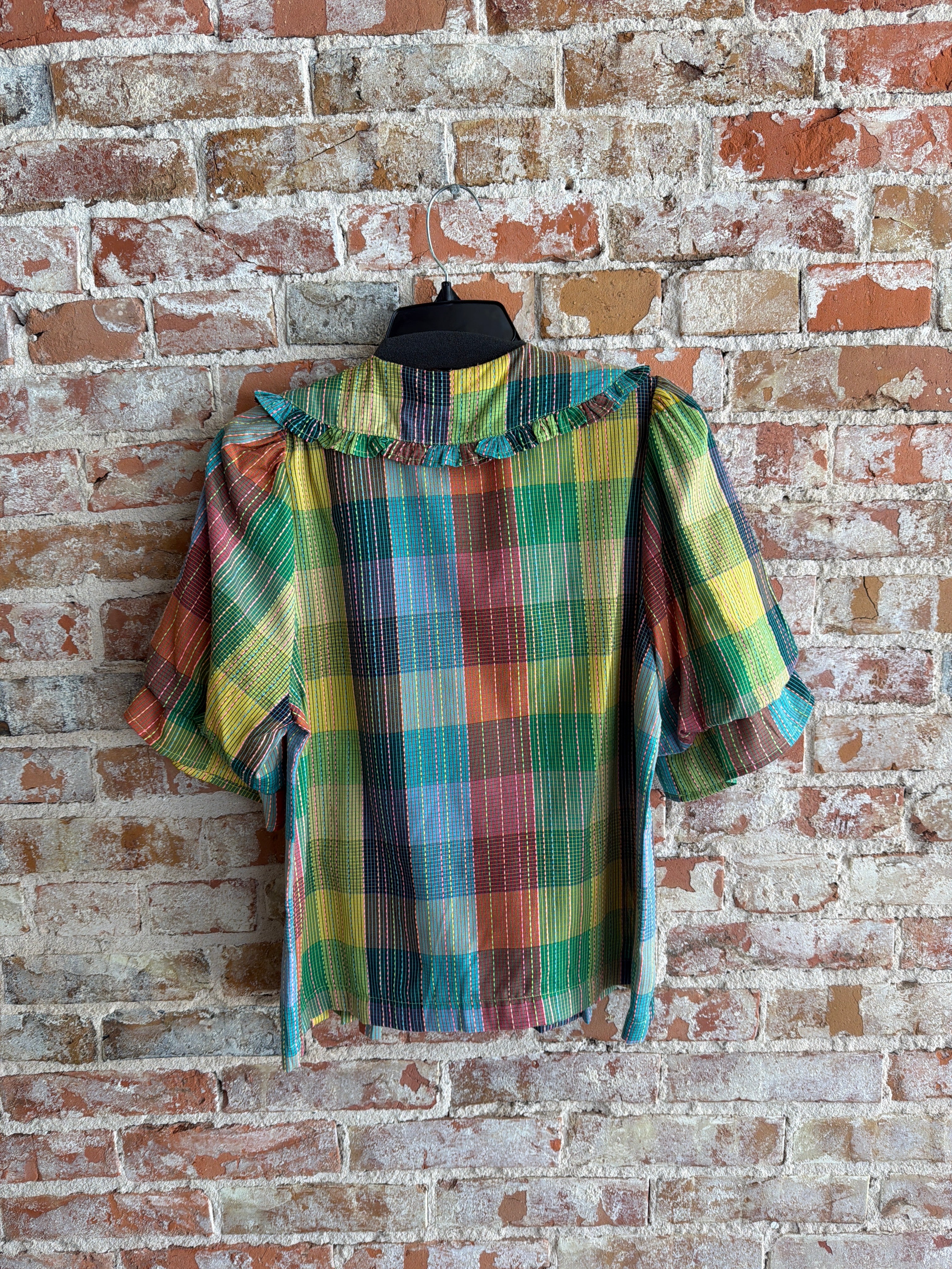Ivy Jane Blocks of Plaid Top