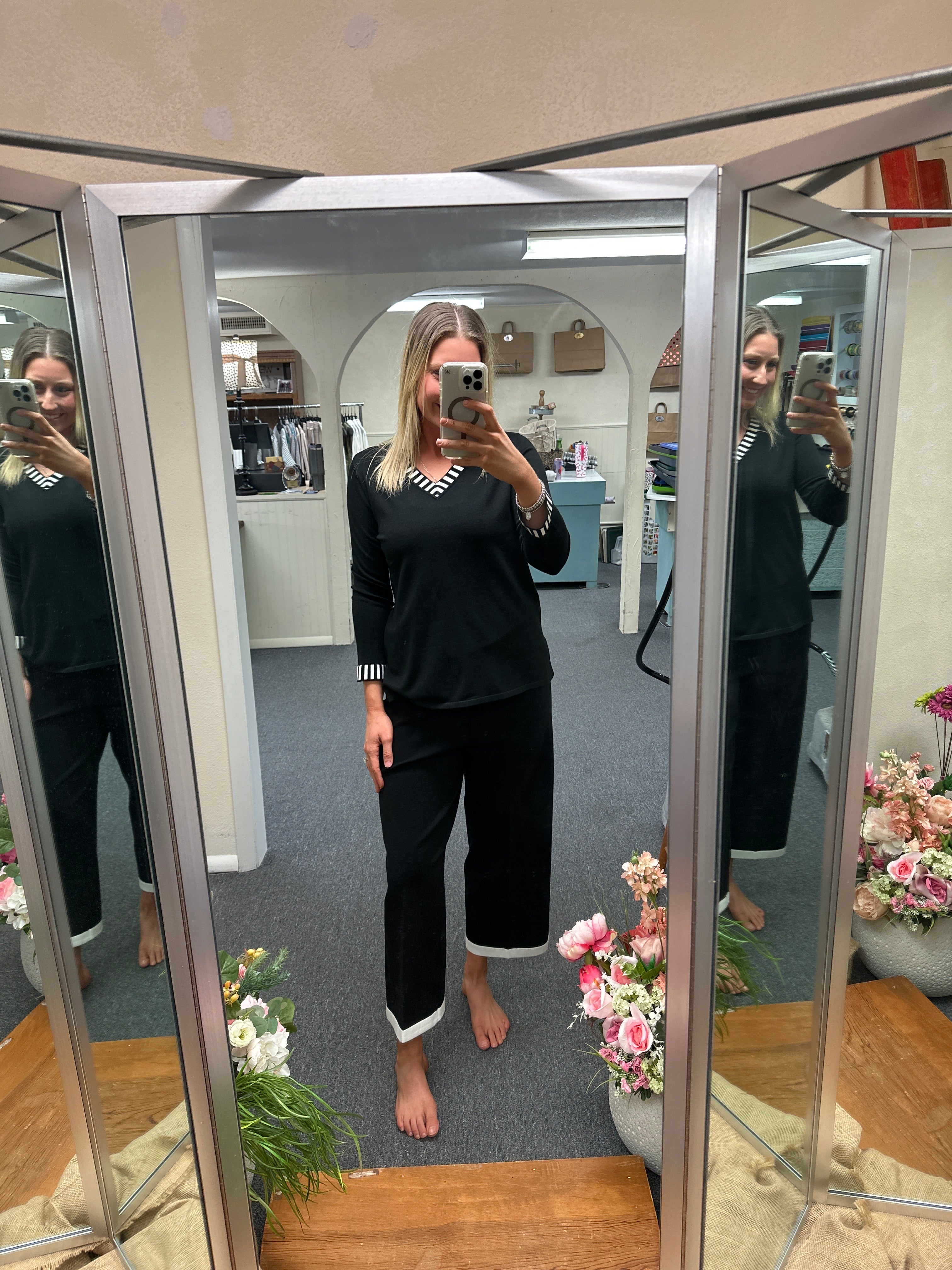 Multiples Wide Leg Crop Pant