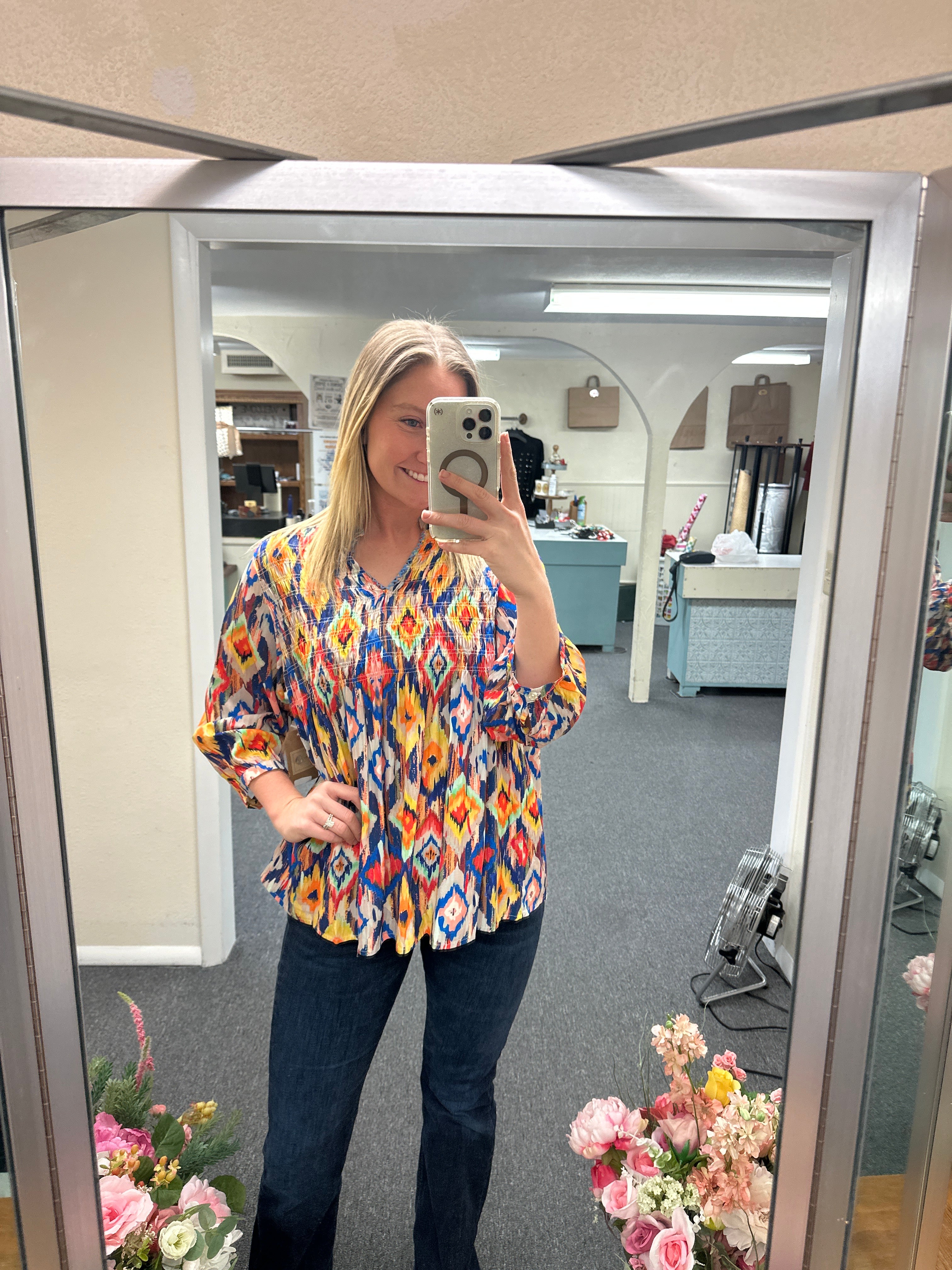 Tru Luxe Split Neck Top