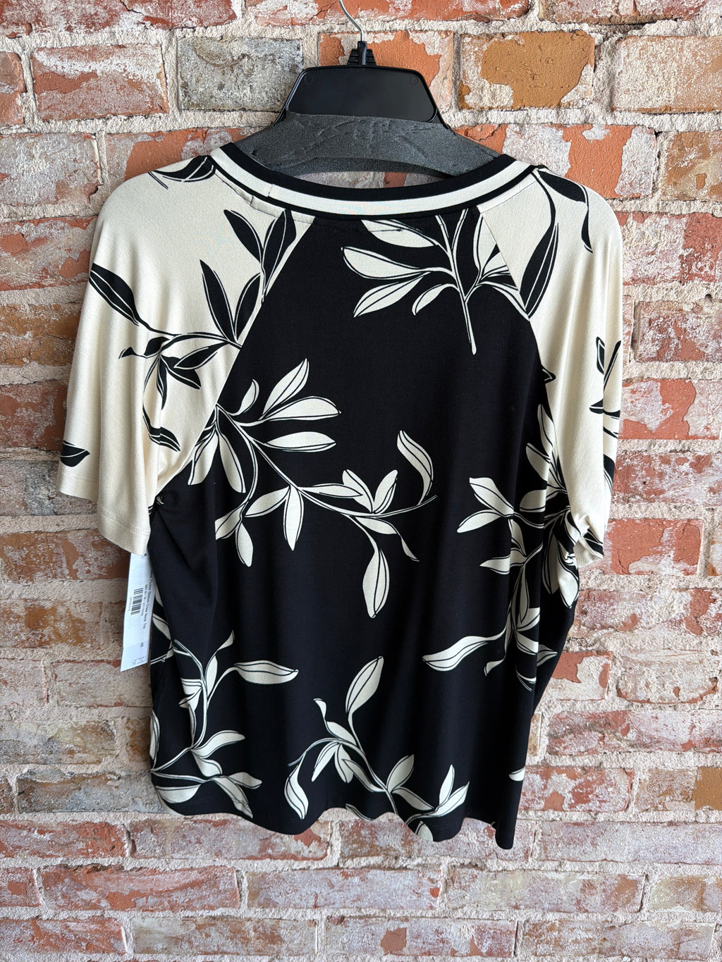 Tribal Flutter Sleeve Crew Neck Top