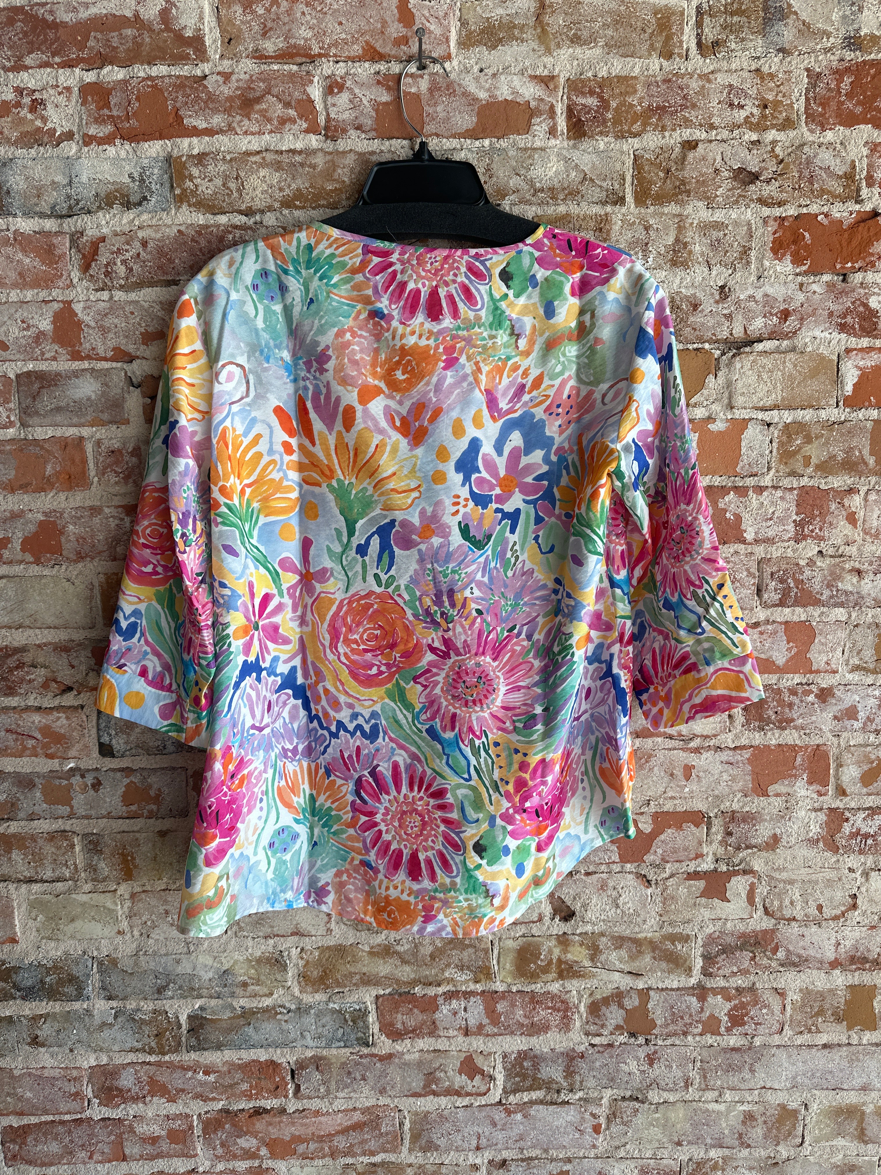 Shana Floral Elastic Detail Top