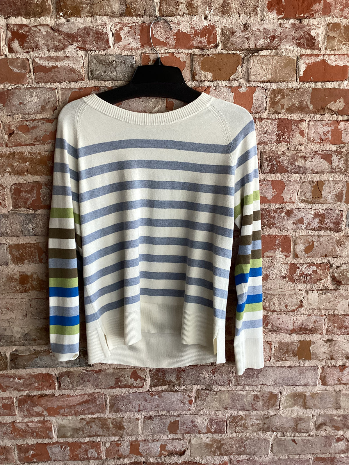 Tribal Crew NK colored sleeve sweater