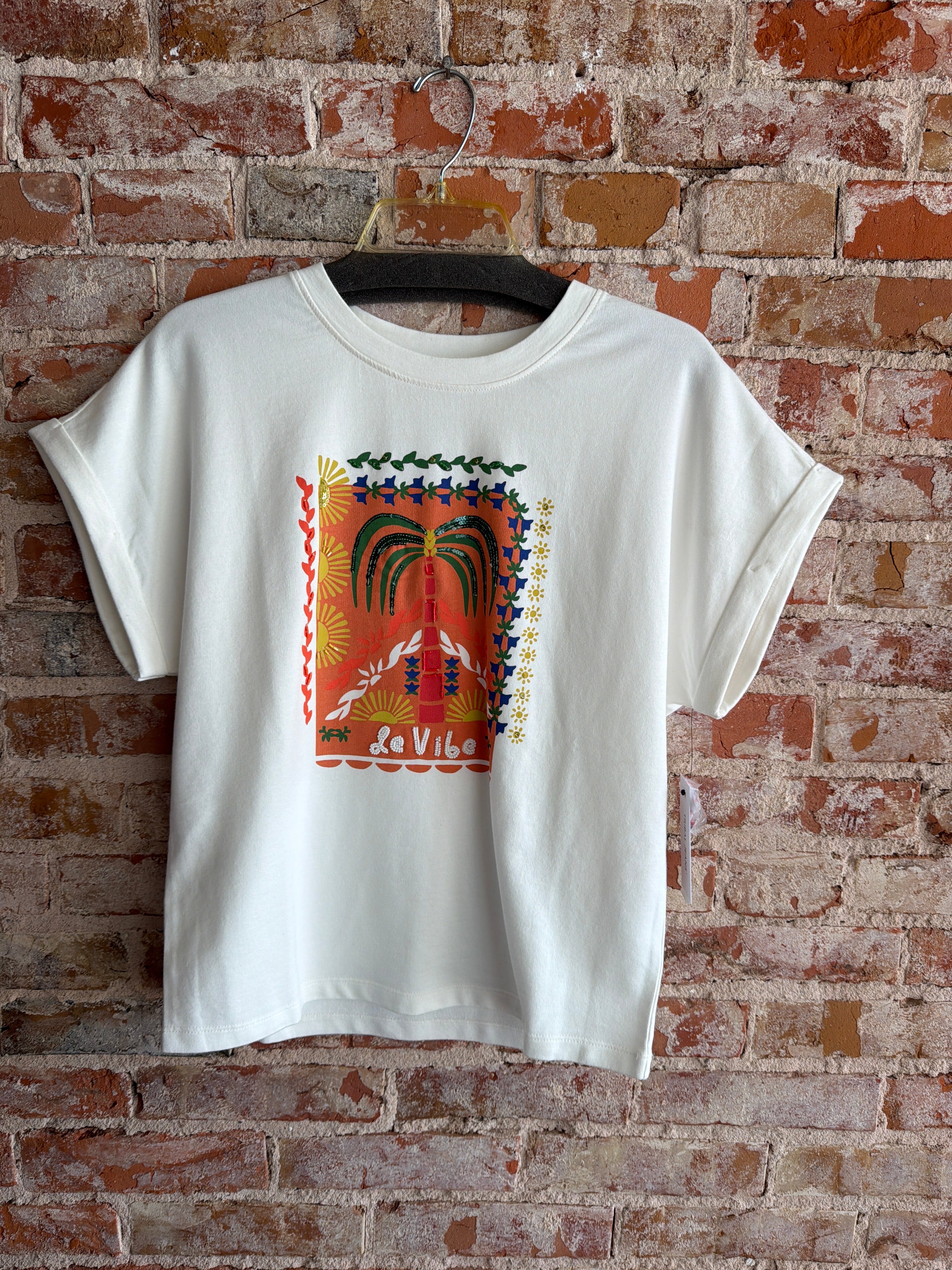 Tribal Crew Dolman Sleeve Top
