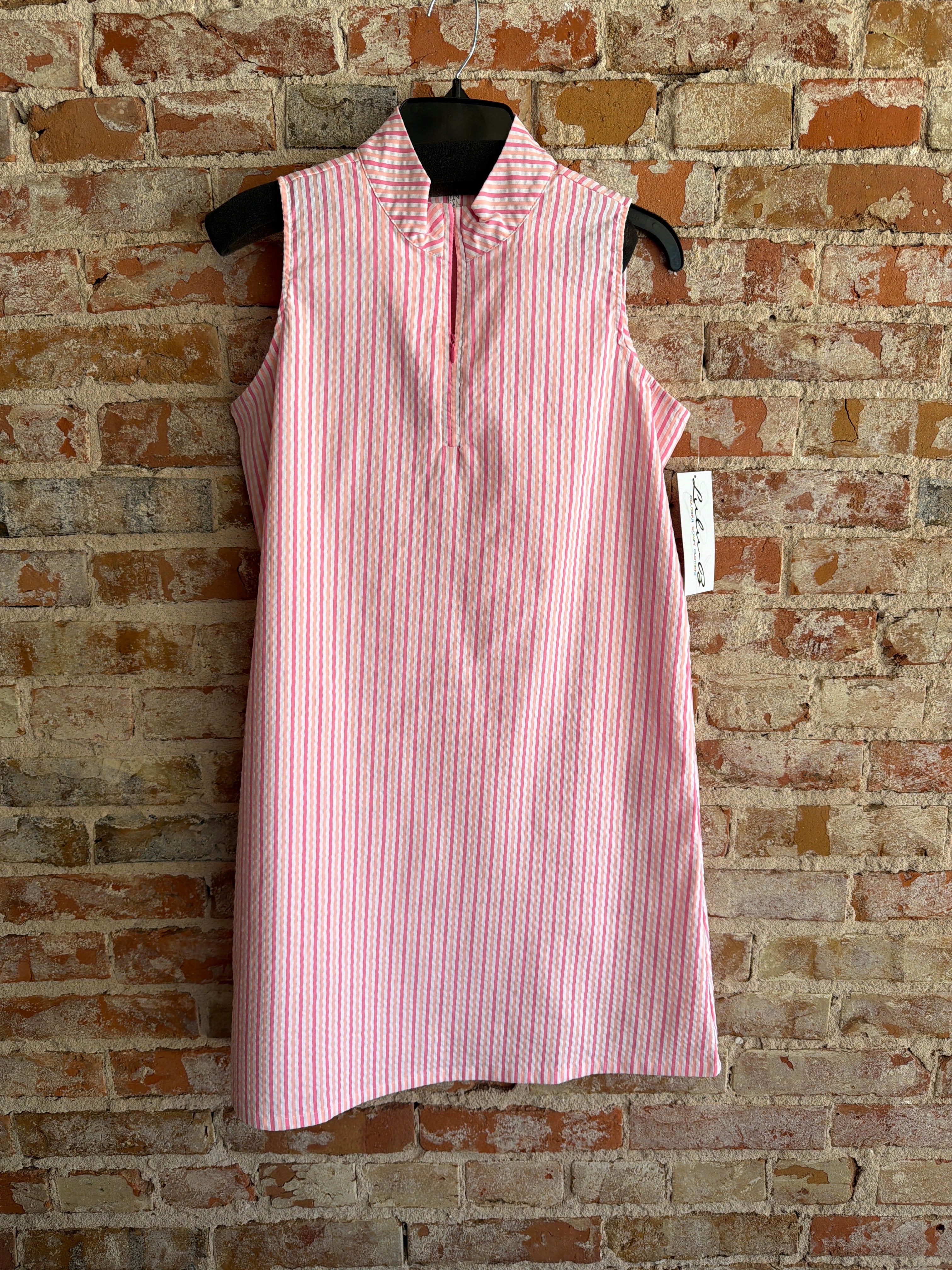 Lulu-B Sleeve Less Pin Stripe Dress