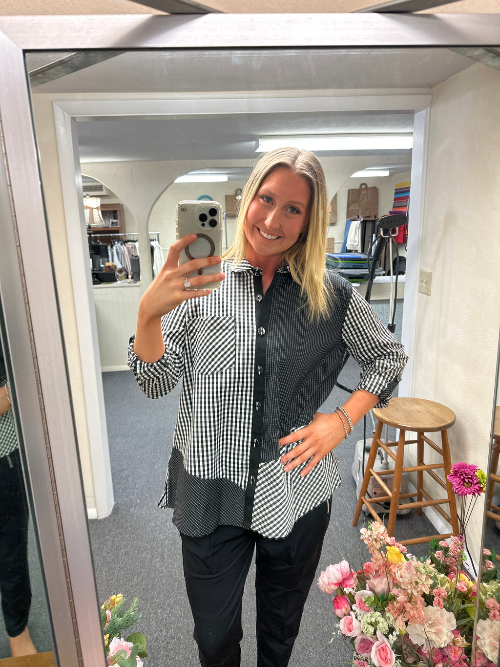 Multiples 3/4 Cuffed Top