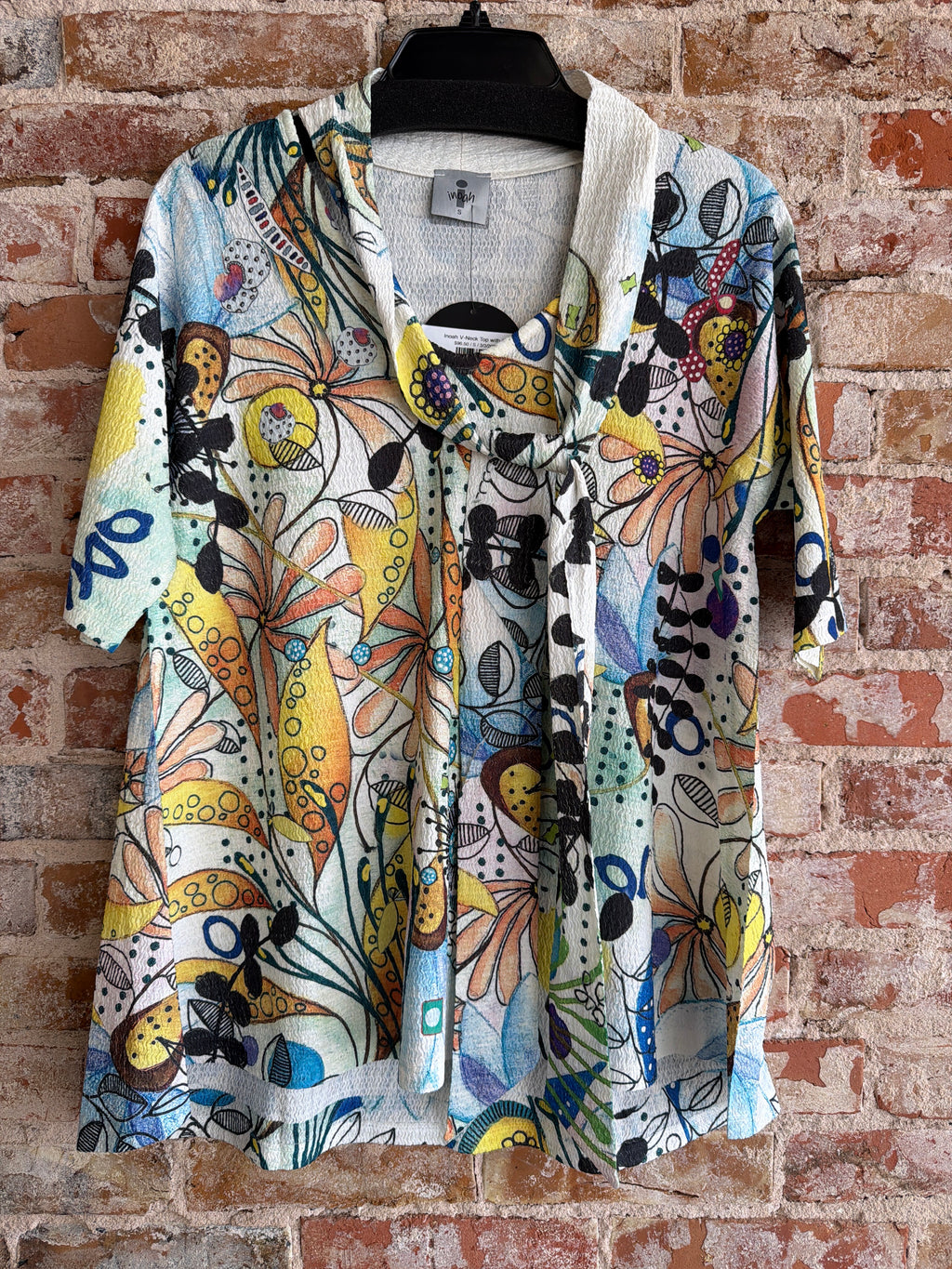 Inoah V-Neck Top with Tie