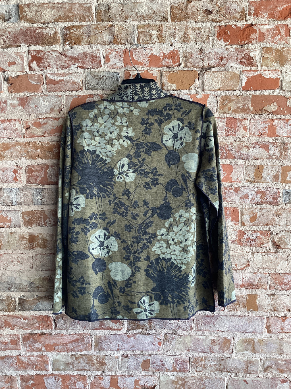 Trisha Tyler Block Floral Reversible Cardigan