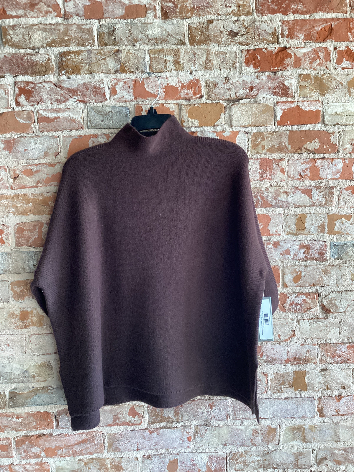 Multiples Knit Sleeve Drop Shoulder Sweater