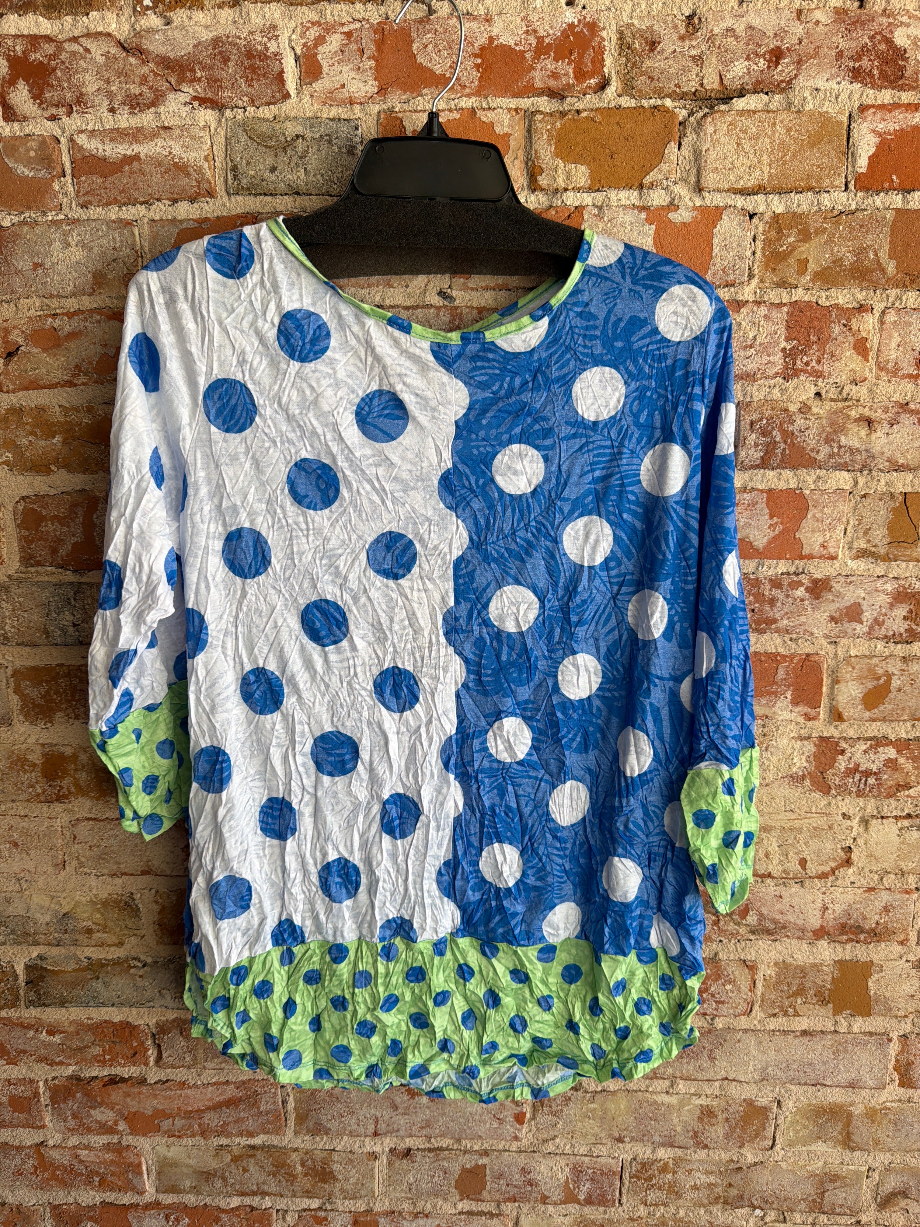 Shana Dot Crinkle Top
