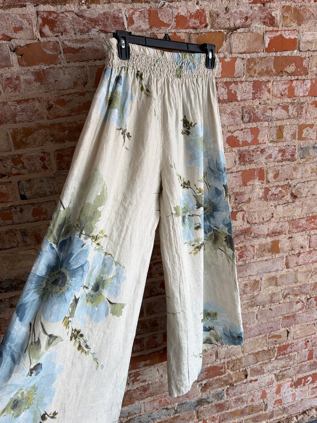 Tempo Paris Blue/Beig Smocked pant