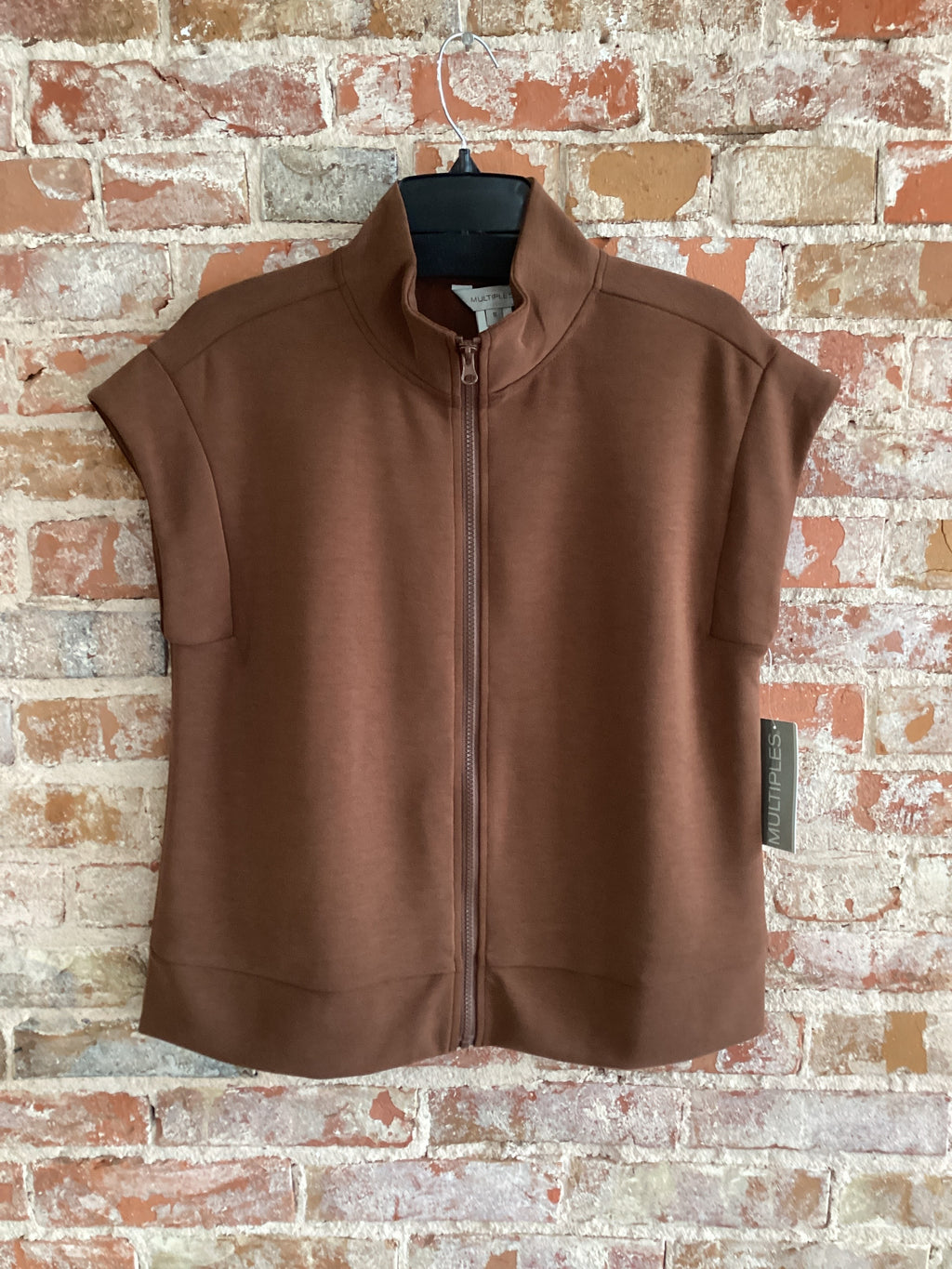 Multiples Oversized Zip Up Vest