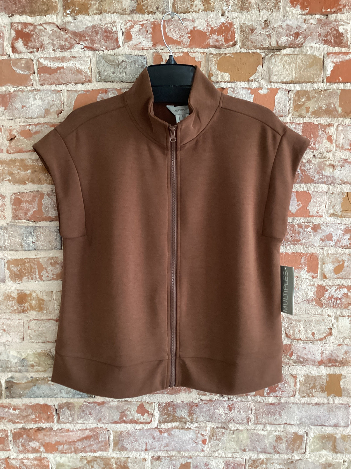 Multiples Oversized Zip Up Vest