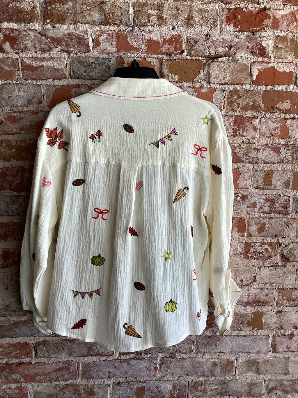 Tru Luxe Embroidered Button Up Shirt