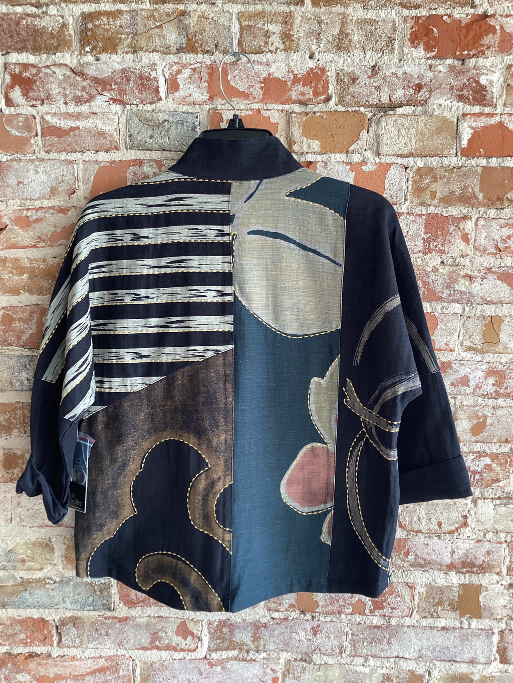 Ali Miles Printed Woven Tab Cuffs