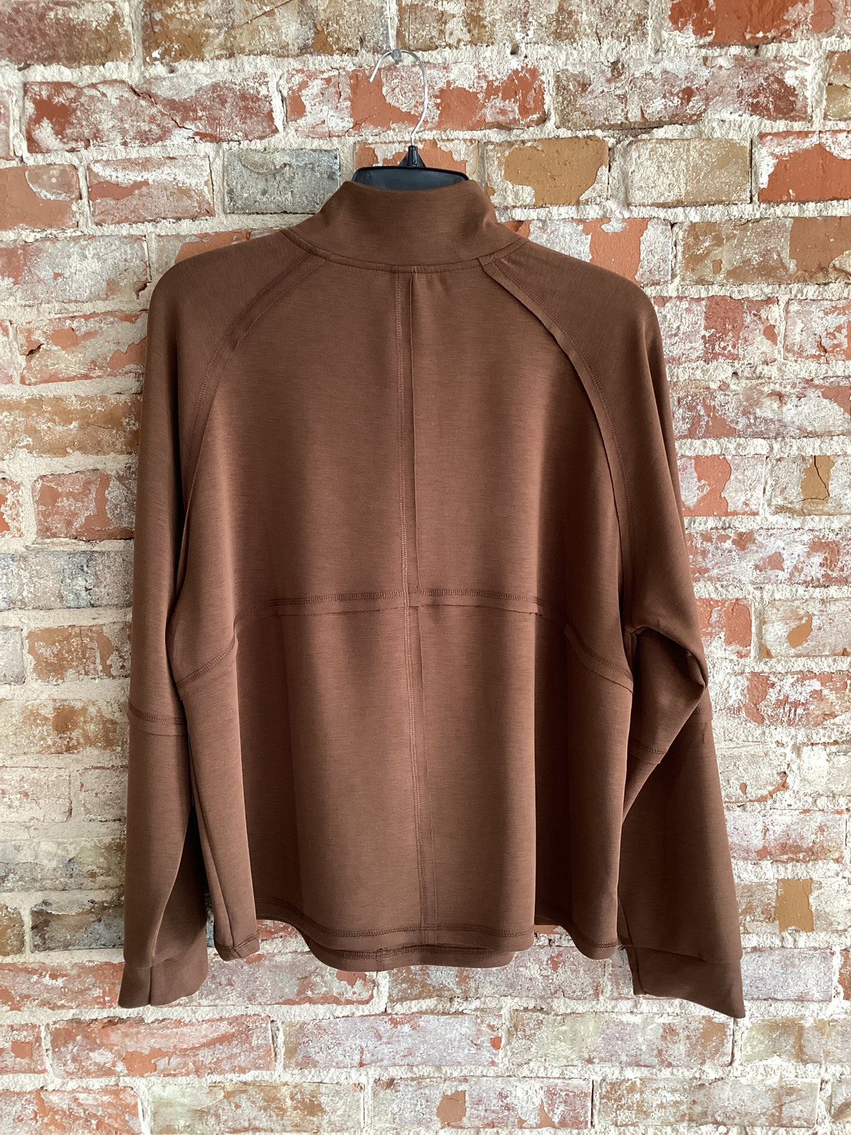Multiples Mock Neck Zip Up