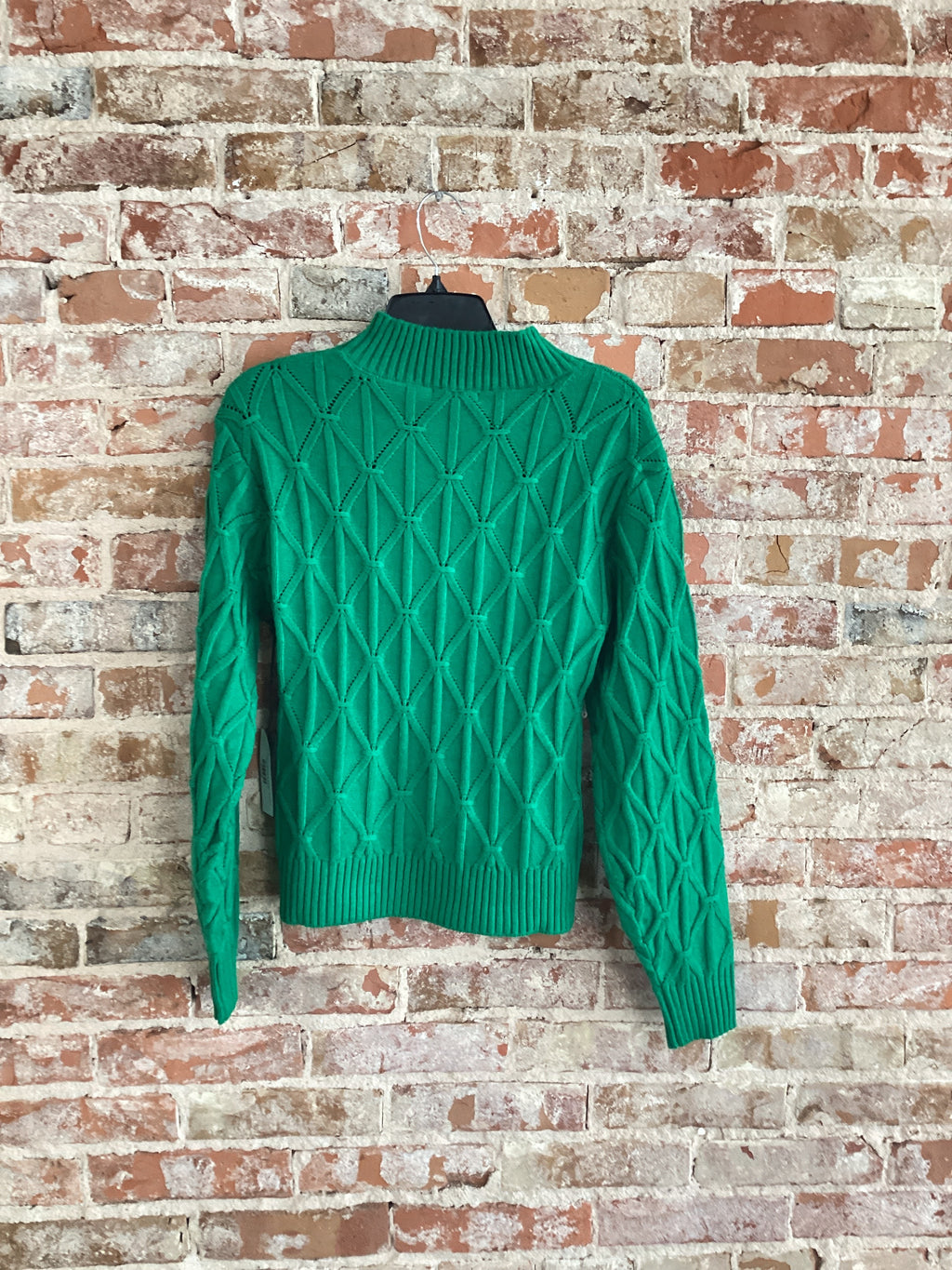 APNY Diamond Cable Eyelet Sweater