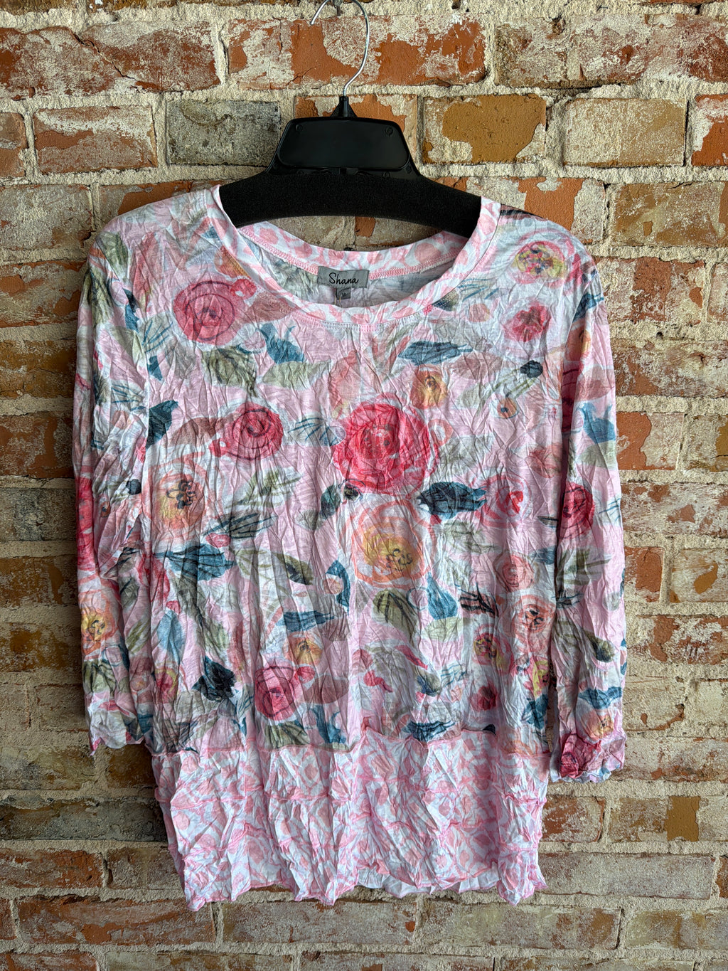 Shana Crinkle Rose Top