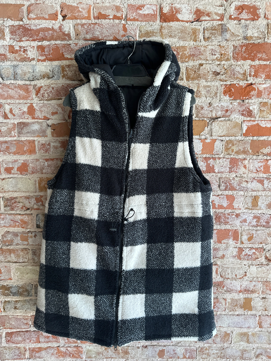 Keren Hart long plaid vest