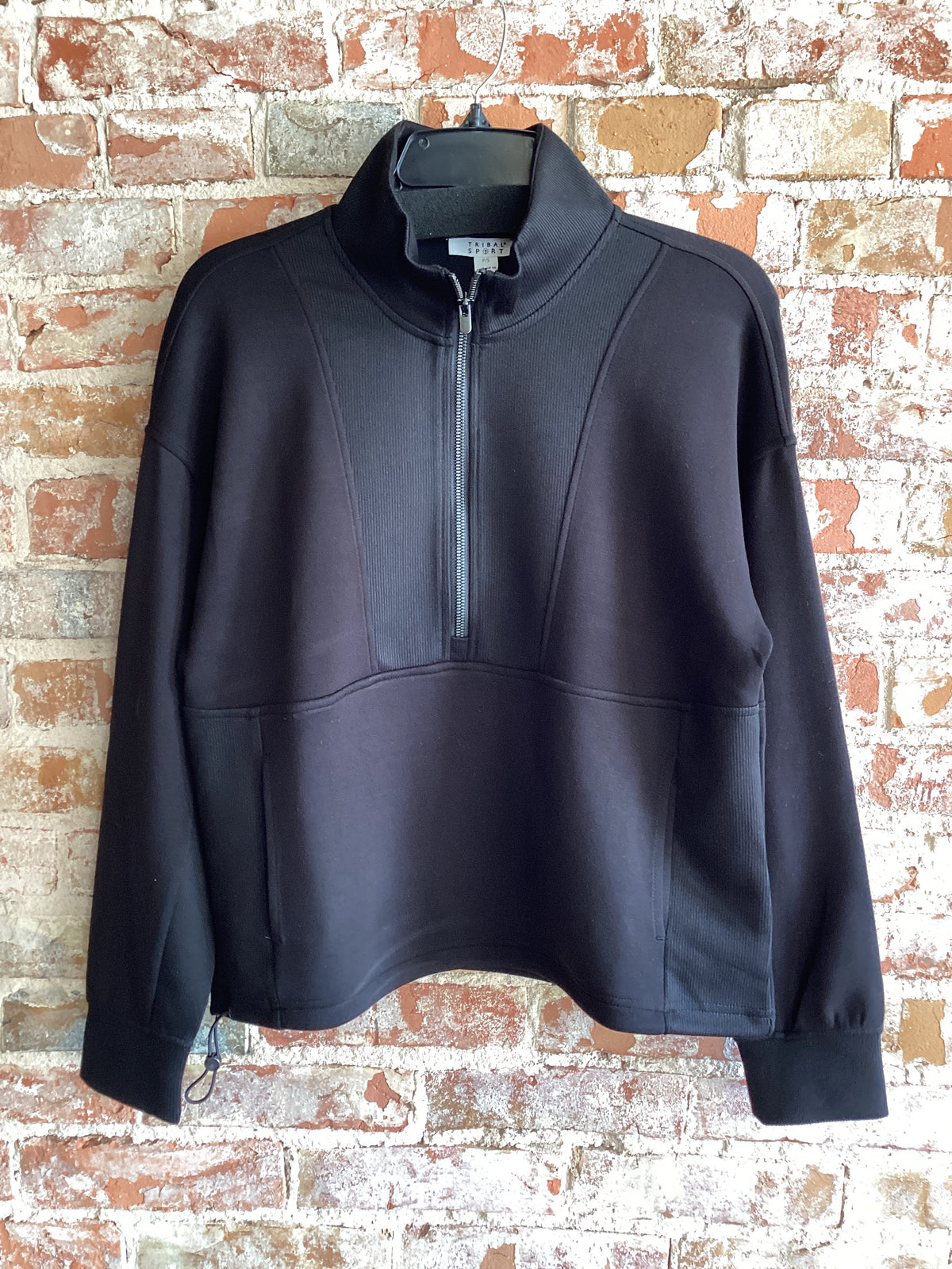 Tribal 1/4 Zip Mock Neck Pullover