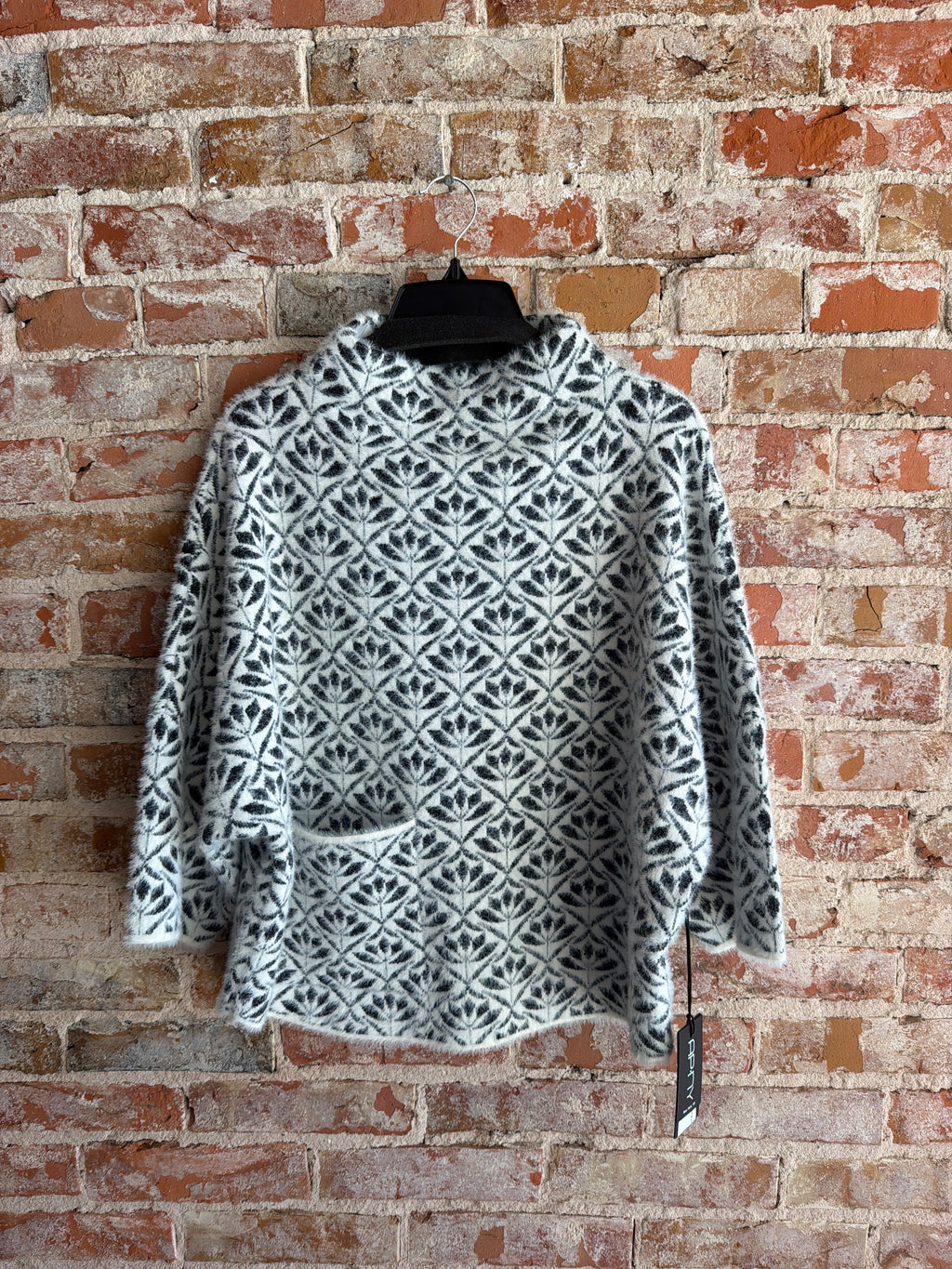 APNY Monochrome Floral Sweater