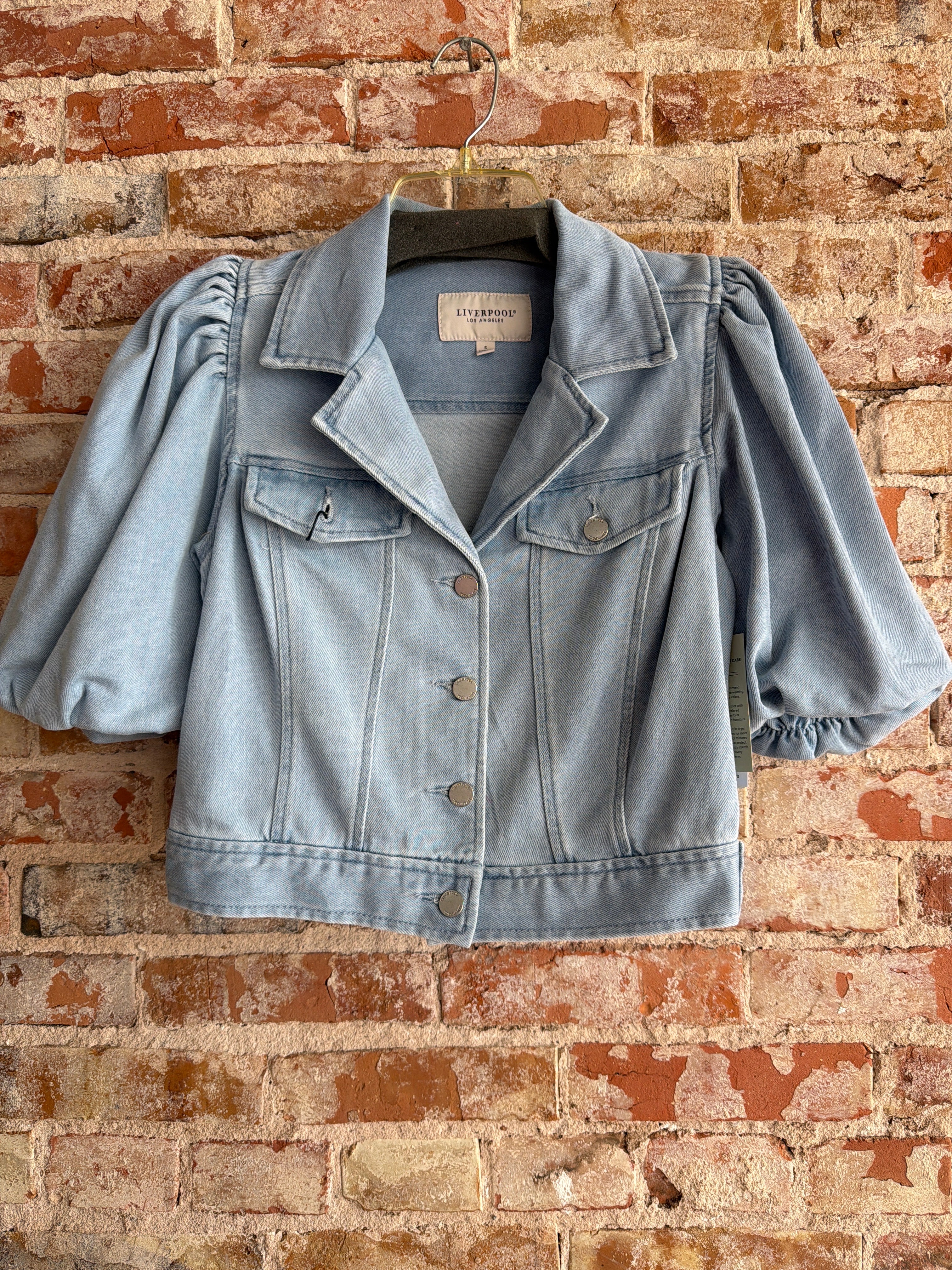 Liverpool Puff Sleeve Jean Jacket