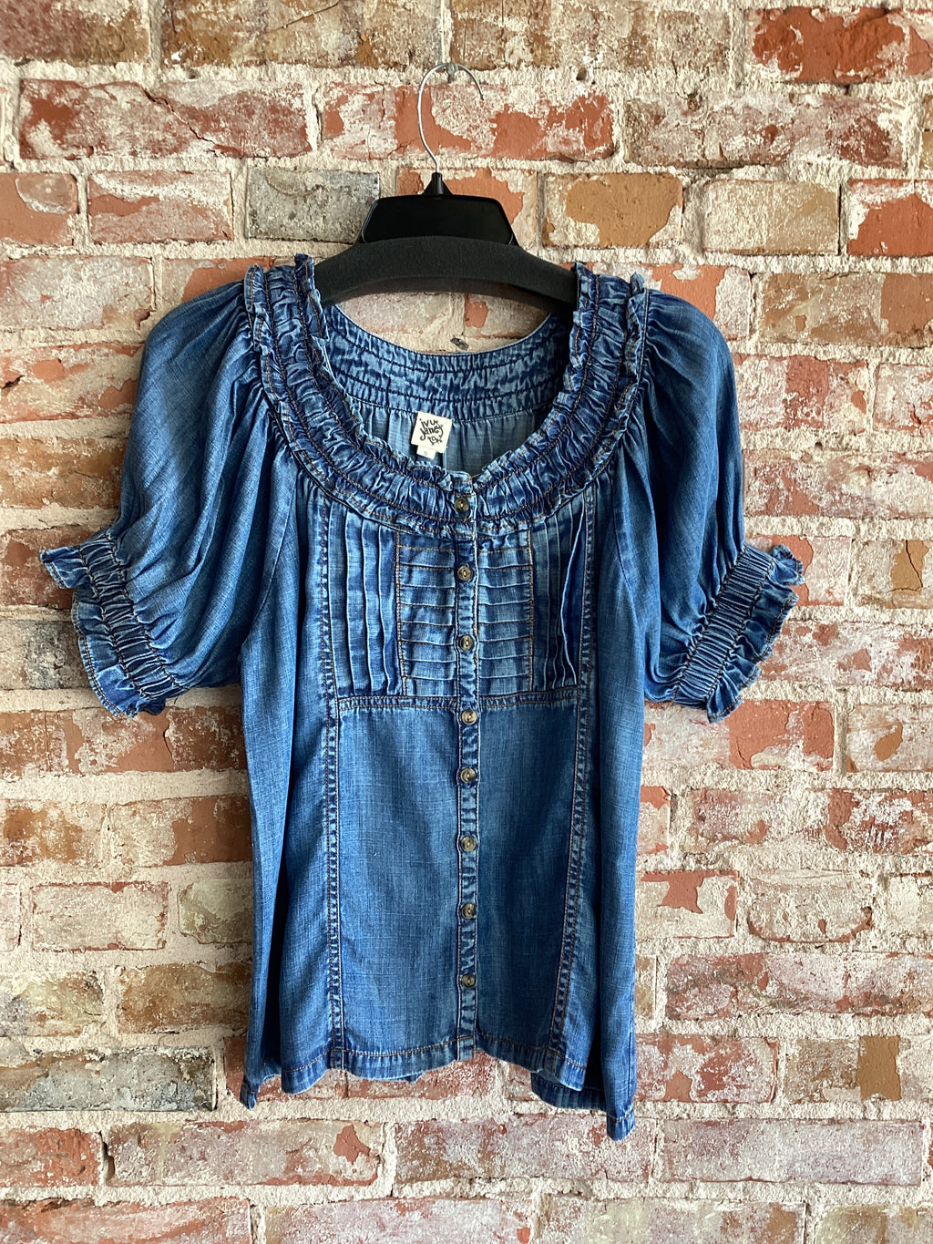 Ivy Jane Denim Ruffled Neck