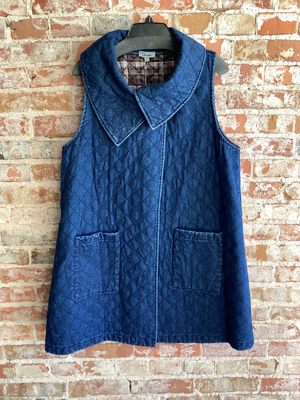 Shana Reversible Long Denim Vest