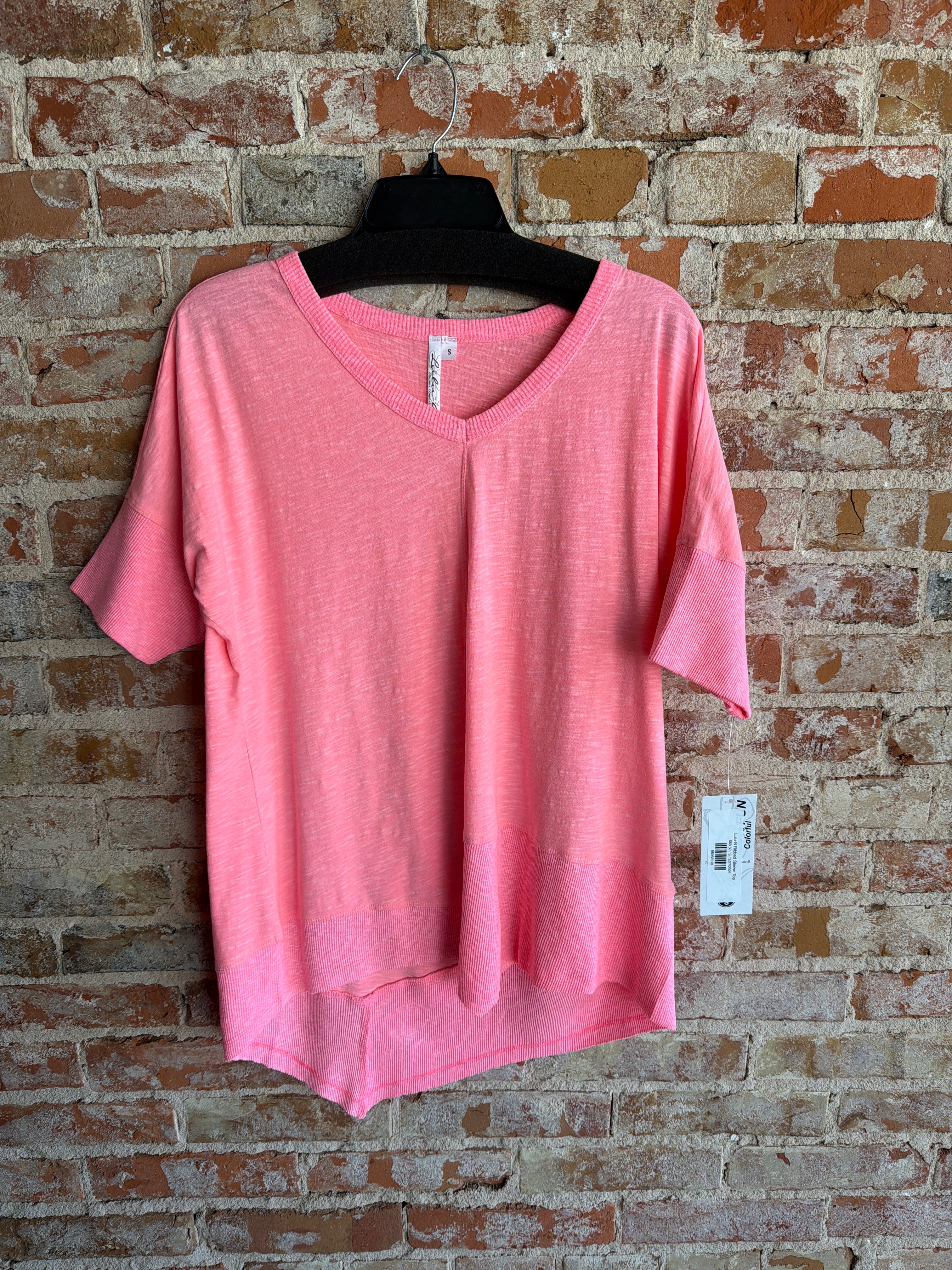 Lulu-B Ribbed Sleeve Top