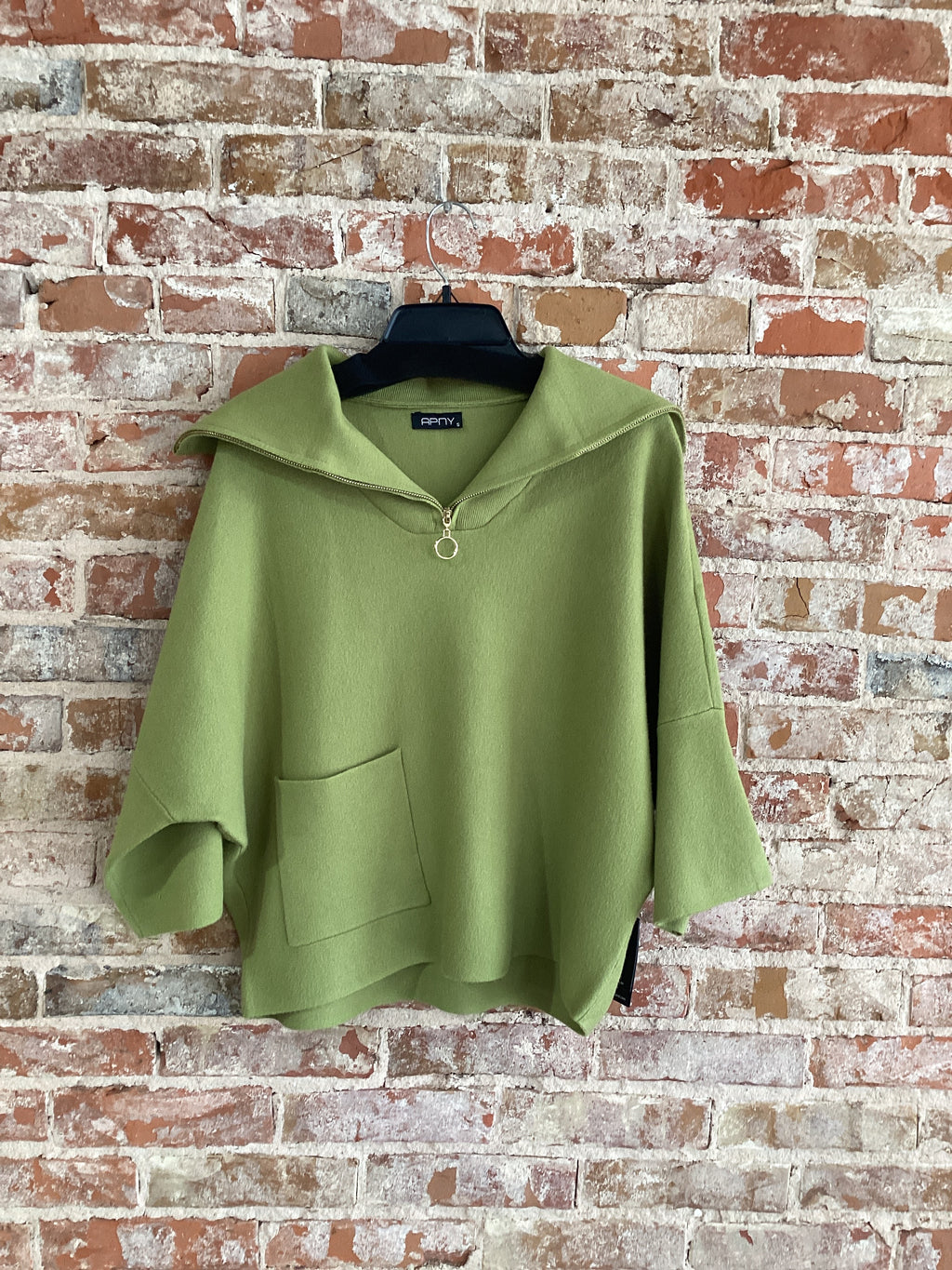 APNY Olive Half Zip Pullover