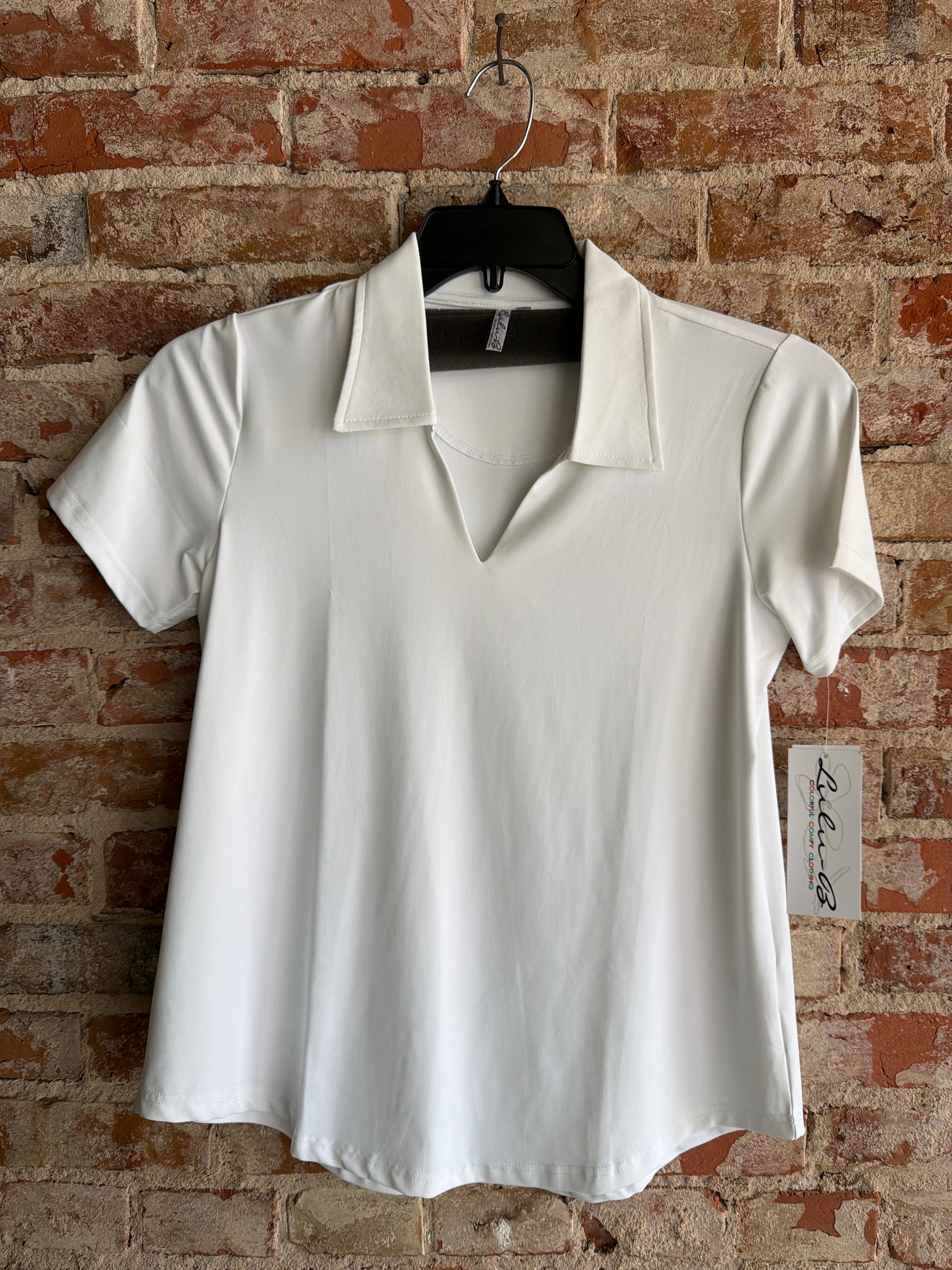 Lulu-B Short sleeve collar top
