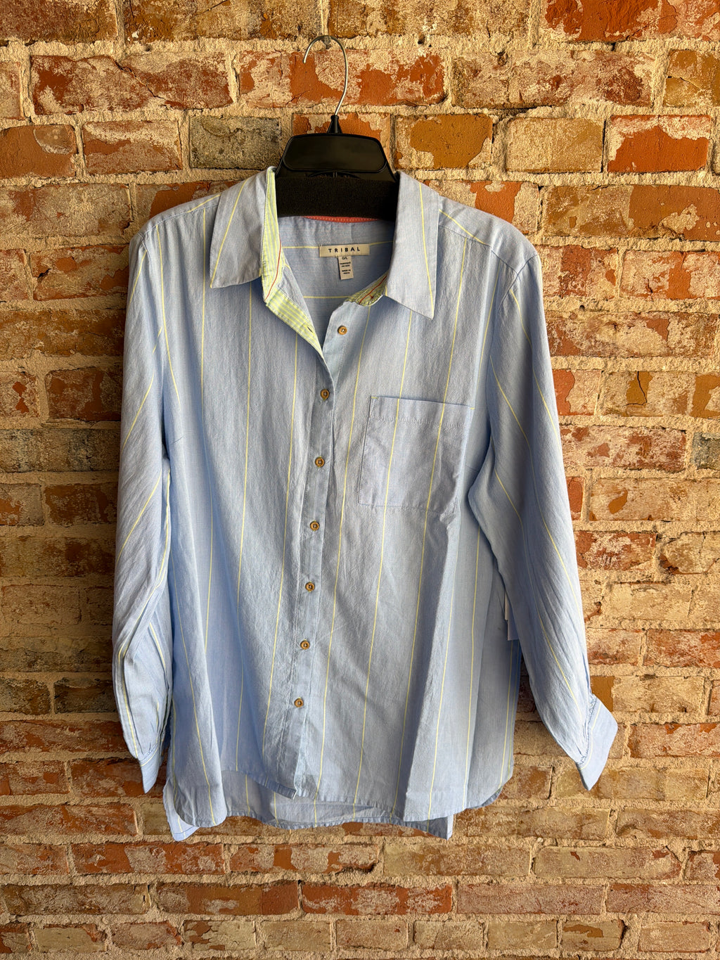 Tribal Button Front Top