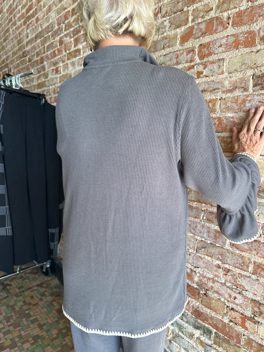 Multiples 3/4 zip Jacket