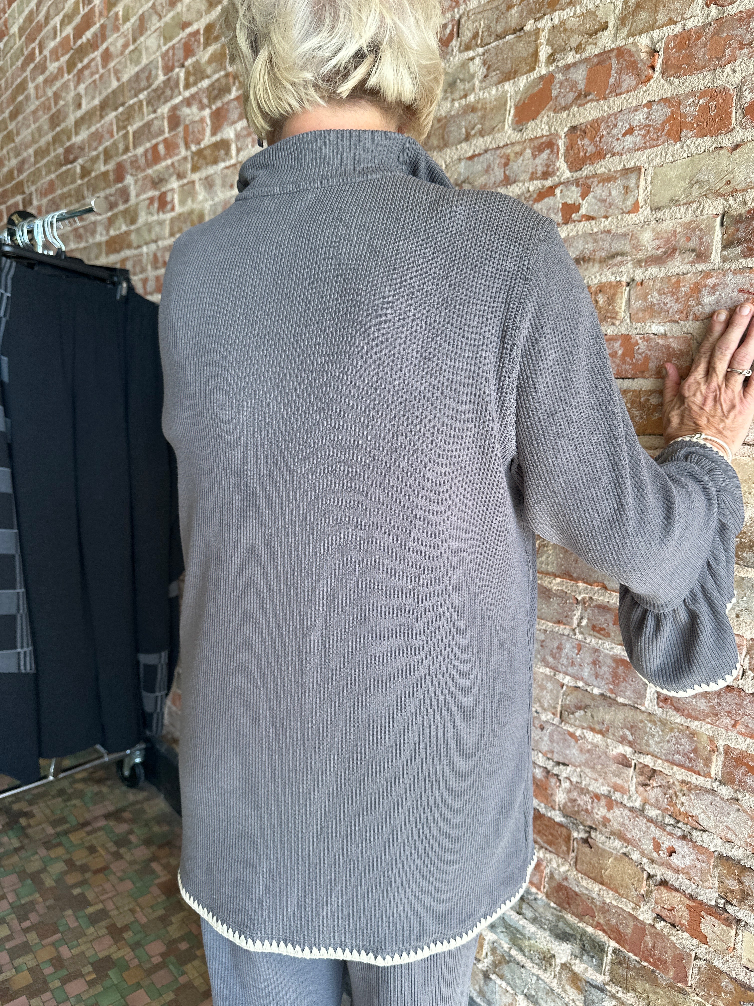 Multiples 3/4 zip Jacket