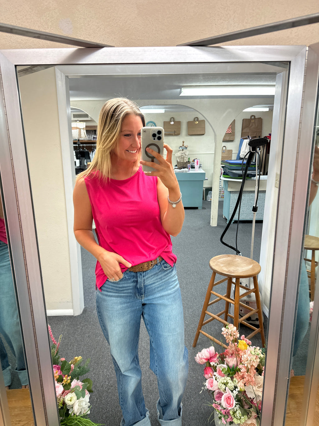 Multiples High Neck Tank Top
