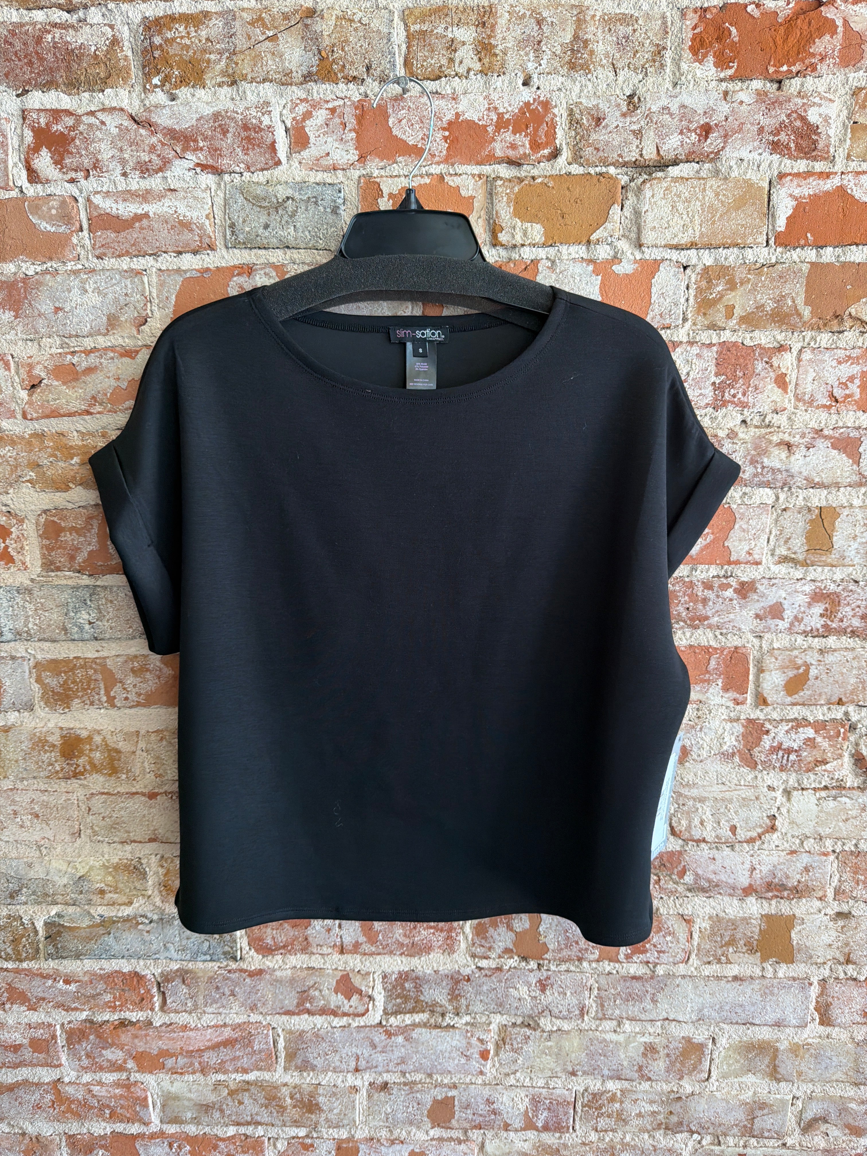 Multiples Rolled Cuff Top