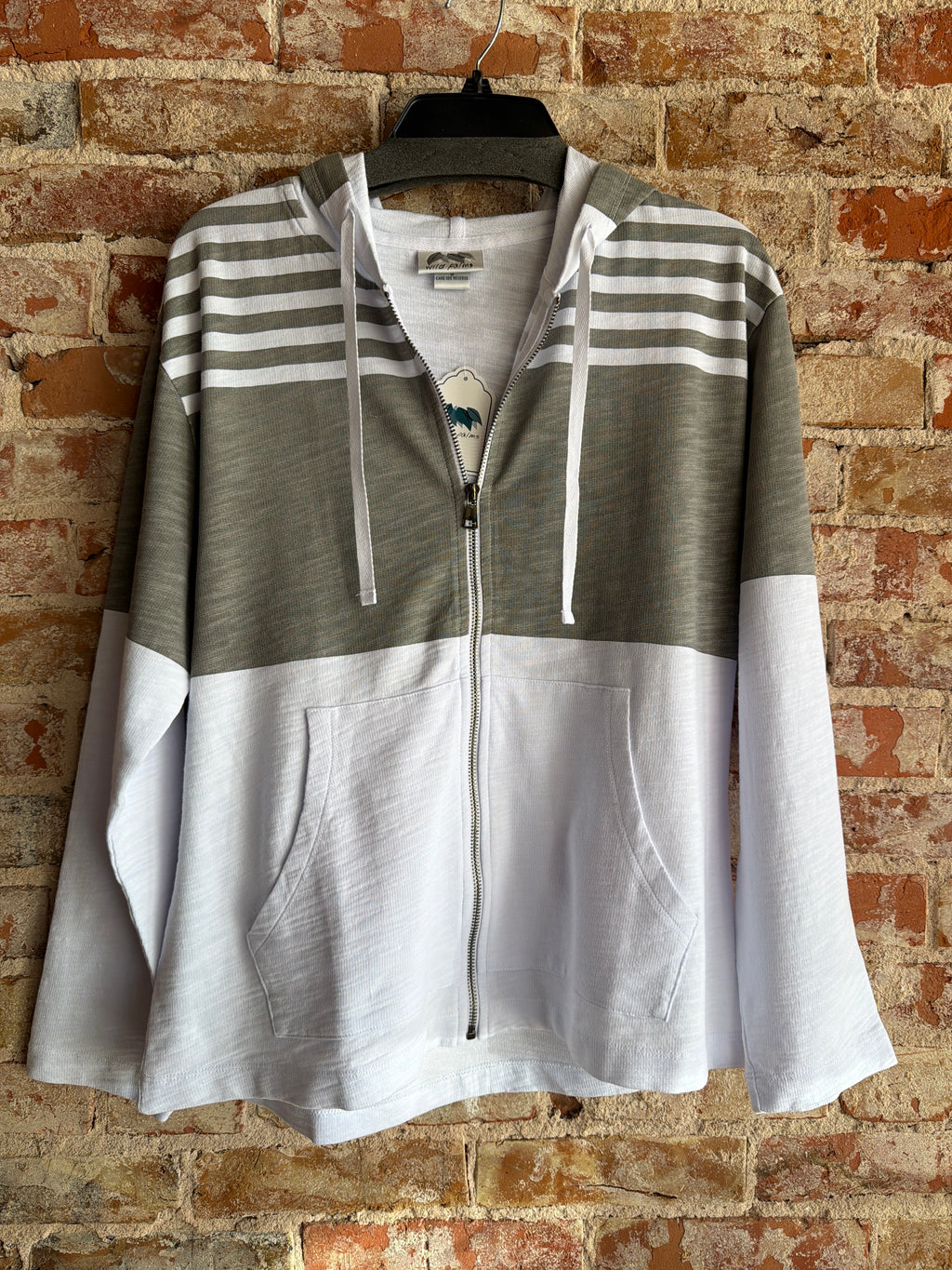 Color Block Zipper Hoodie