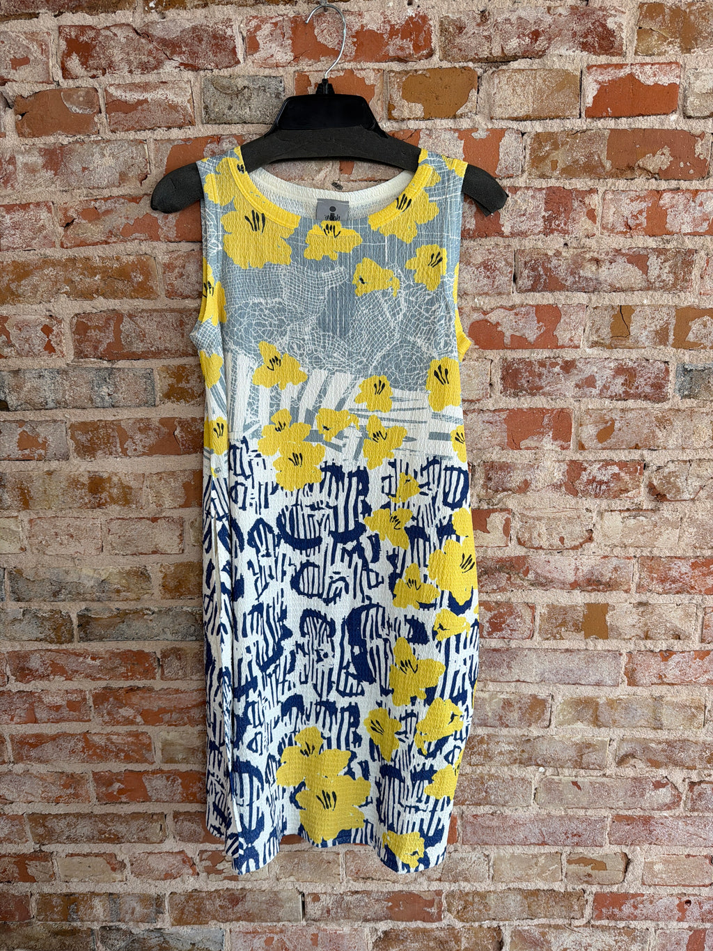 Inoah Yellow Flower Tank Dress