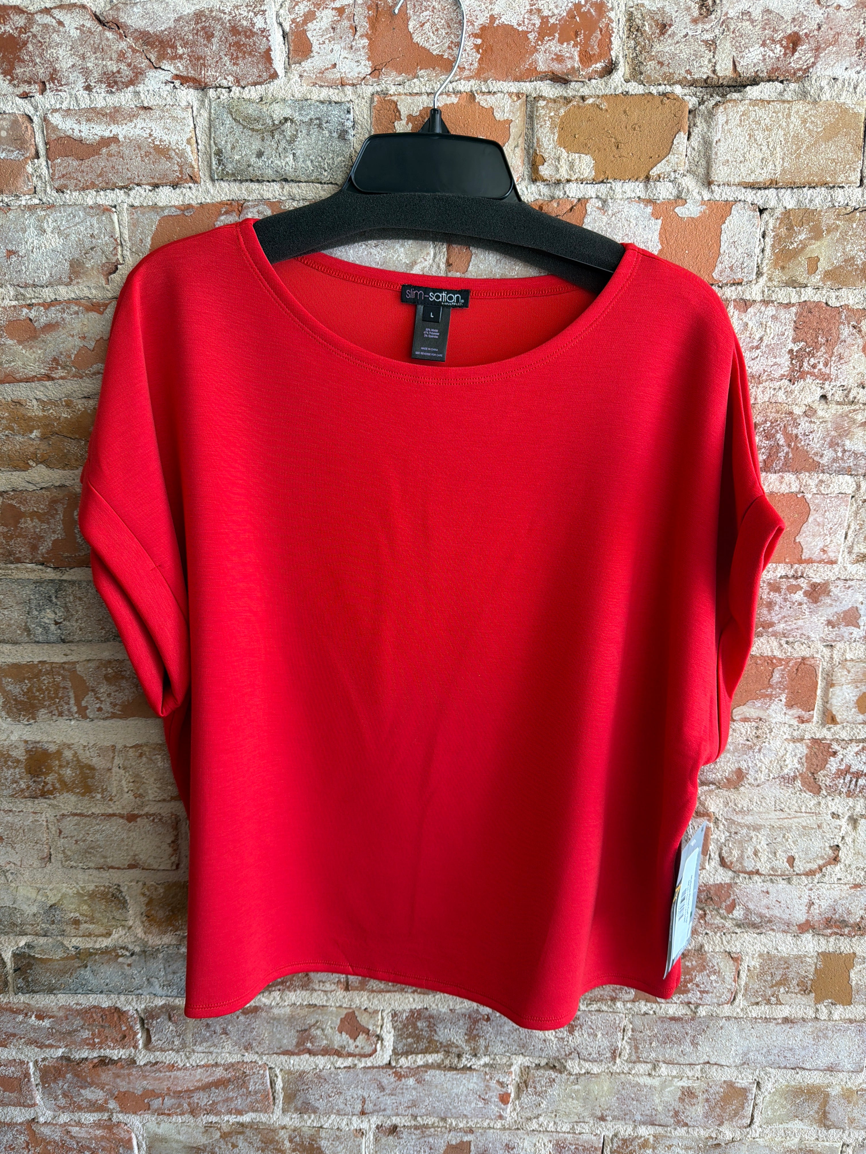 Multiples Rolled Cuff Top