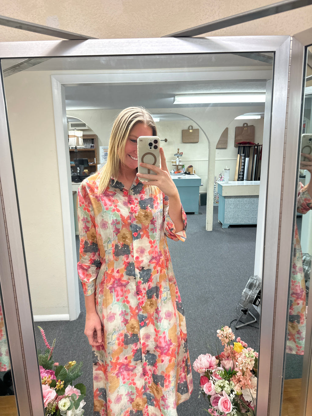 Shana Button Down Dress