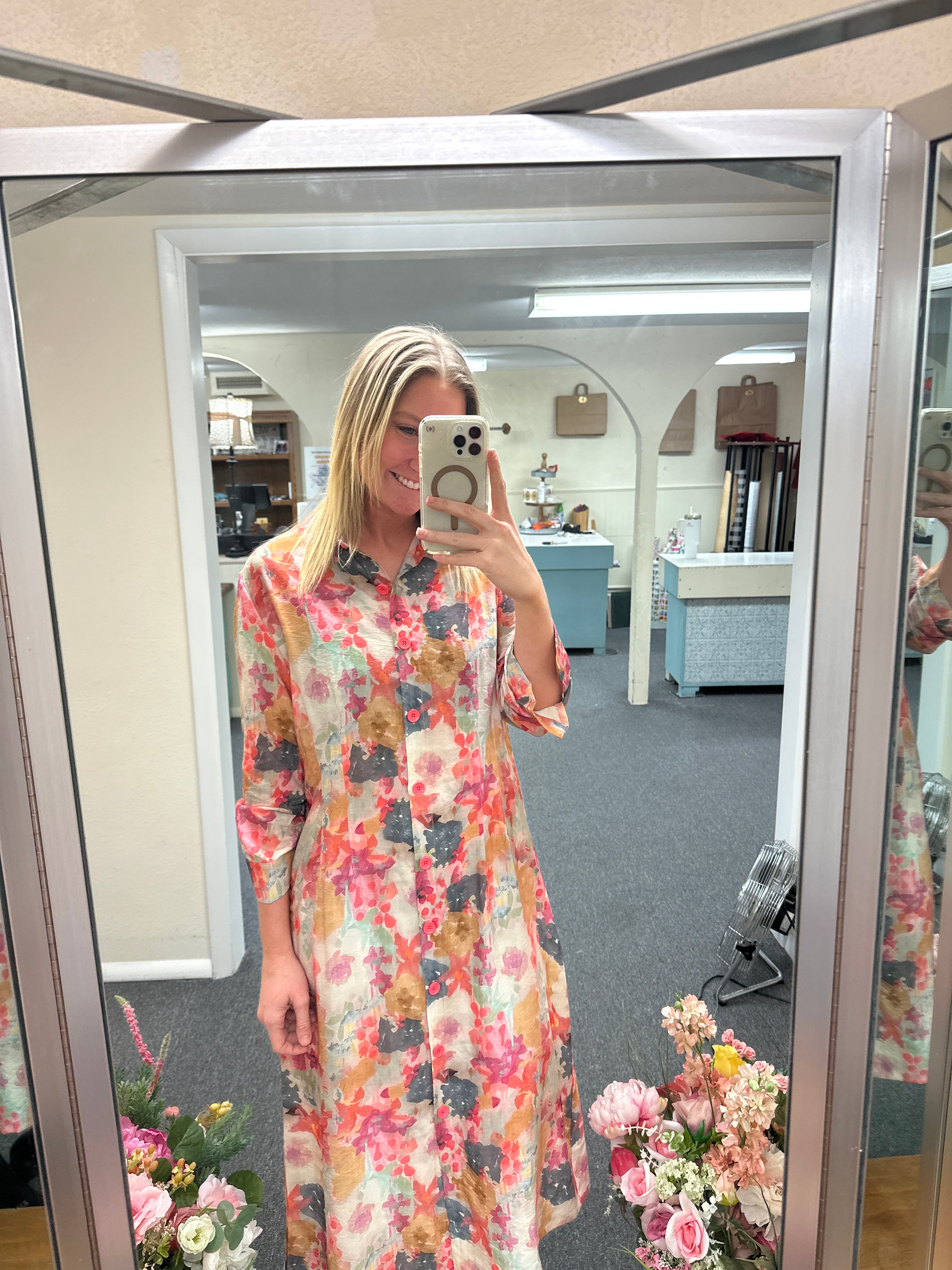 Shana Button Down Dress