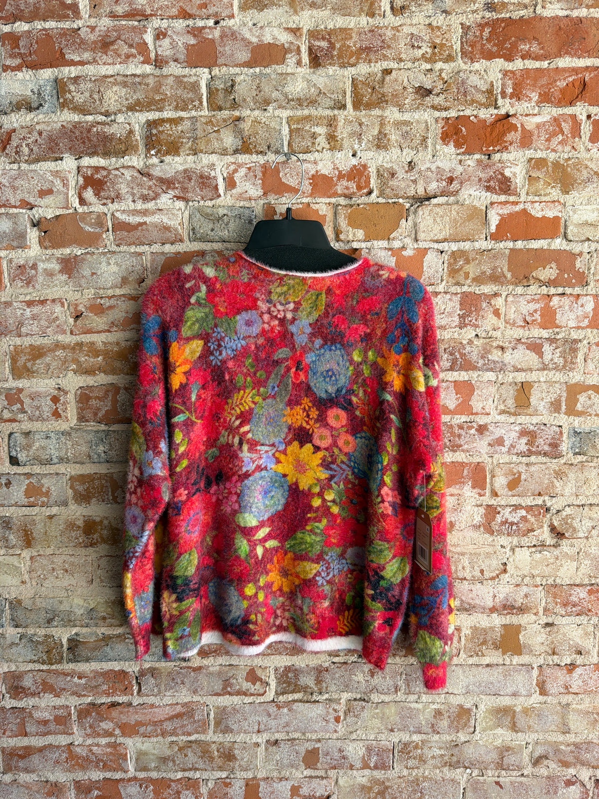 Tru Luxe Knit Printed Funnel L/S Sweater