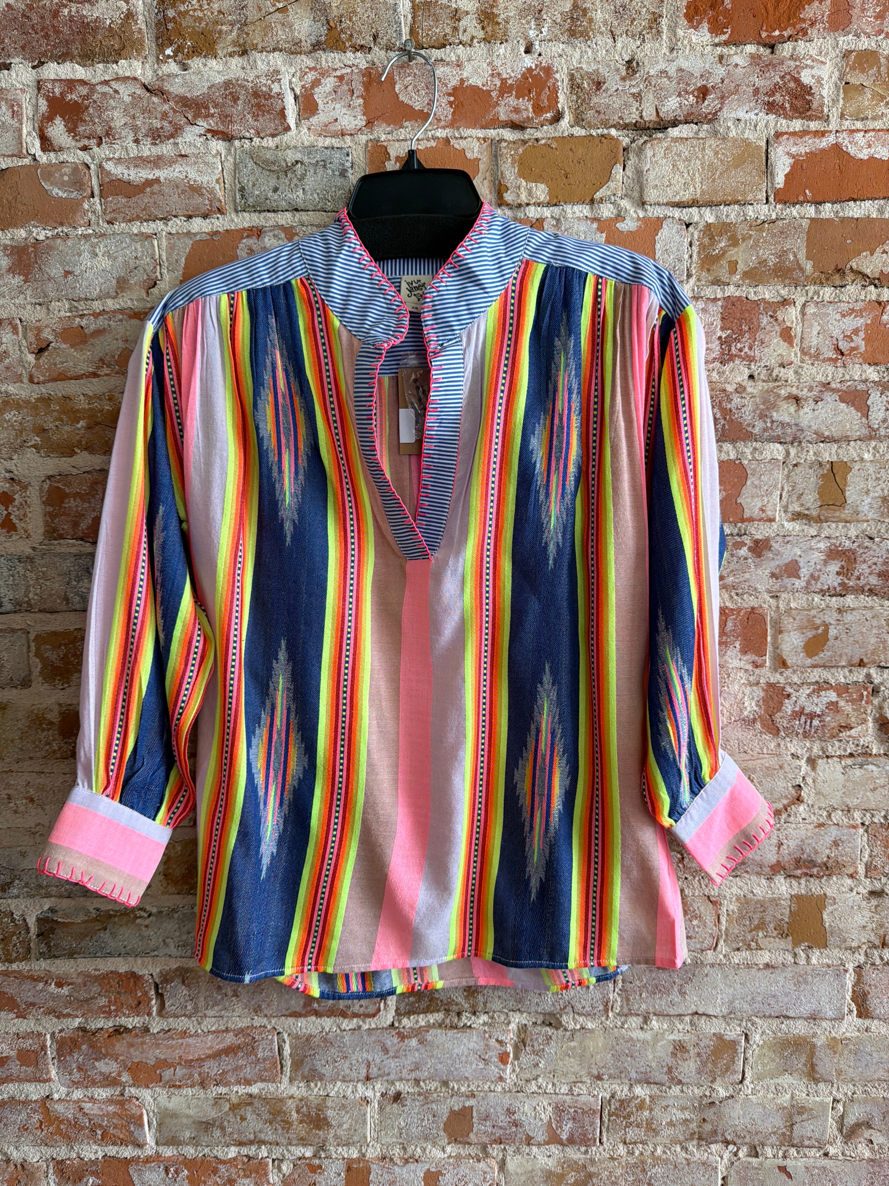 Ivan Jane Ikat Stripe Blouse