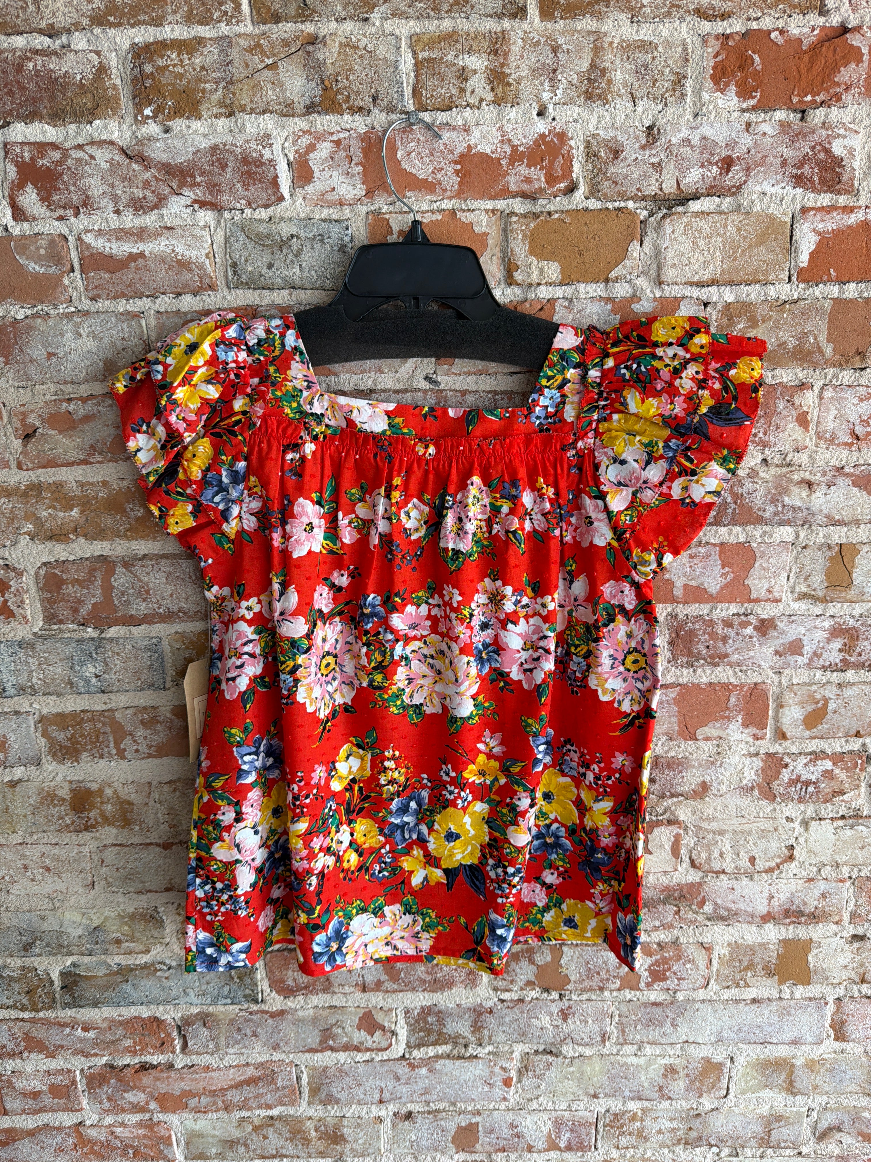 Tru Luxe Floral printed Square Neck Top￼