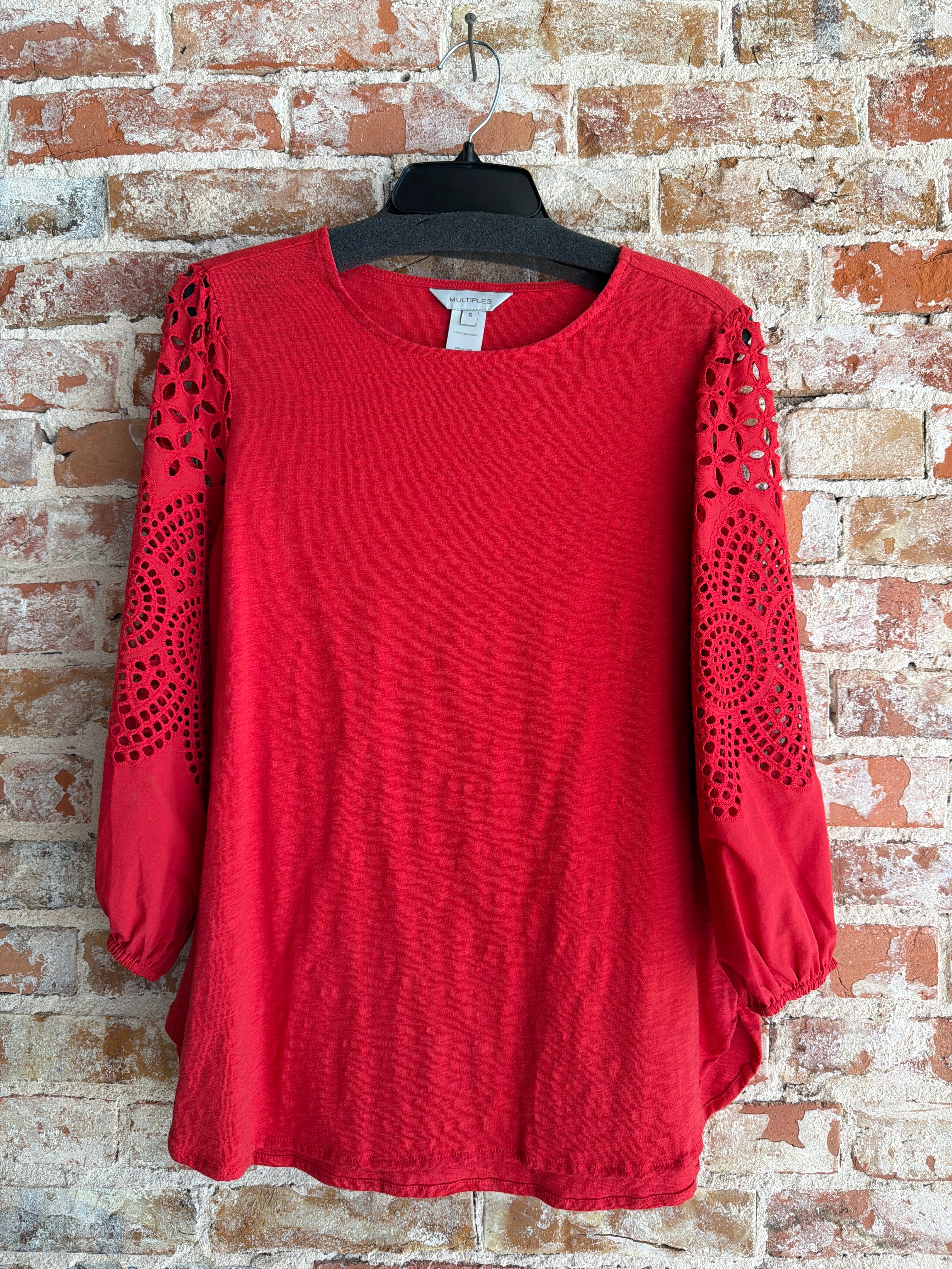 Multiples eyelet sleeve Top